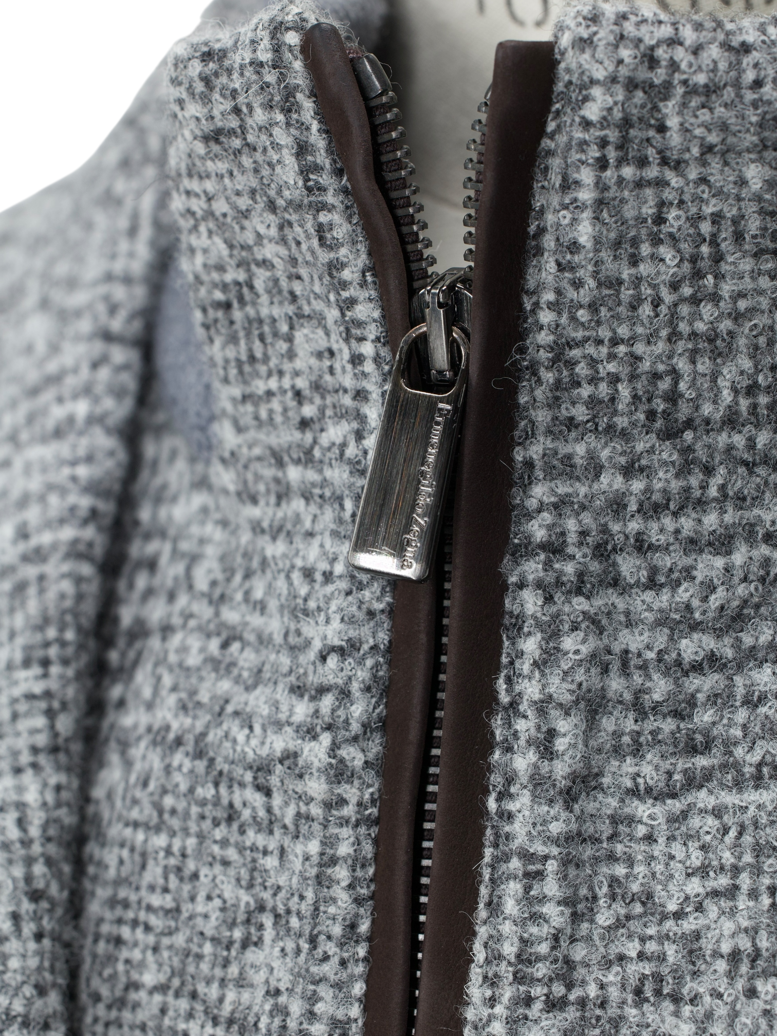 Ermenegildo Zegna Grey Alpaca, Wool, Stretch & Cashmere Checkered Vespa-Jacket