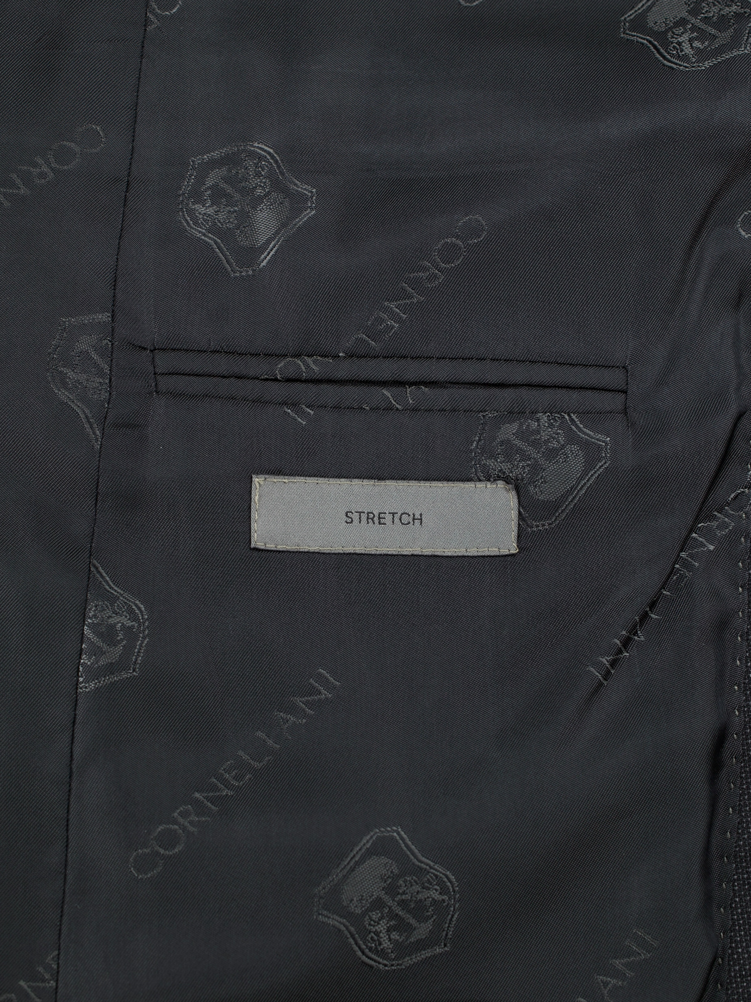 Corneliani Dark Grey Wool & Stretch Birdseye Suit
