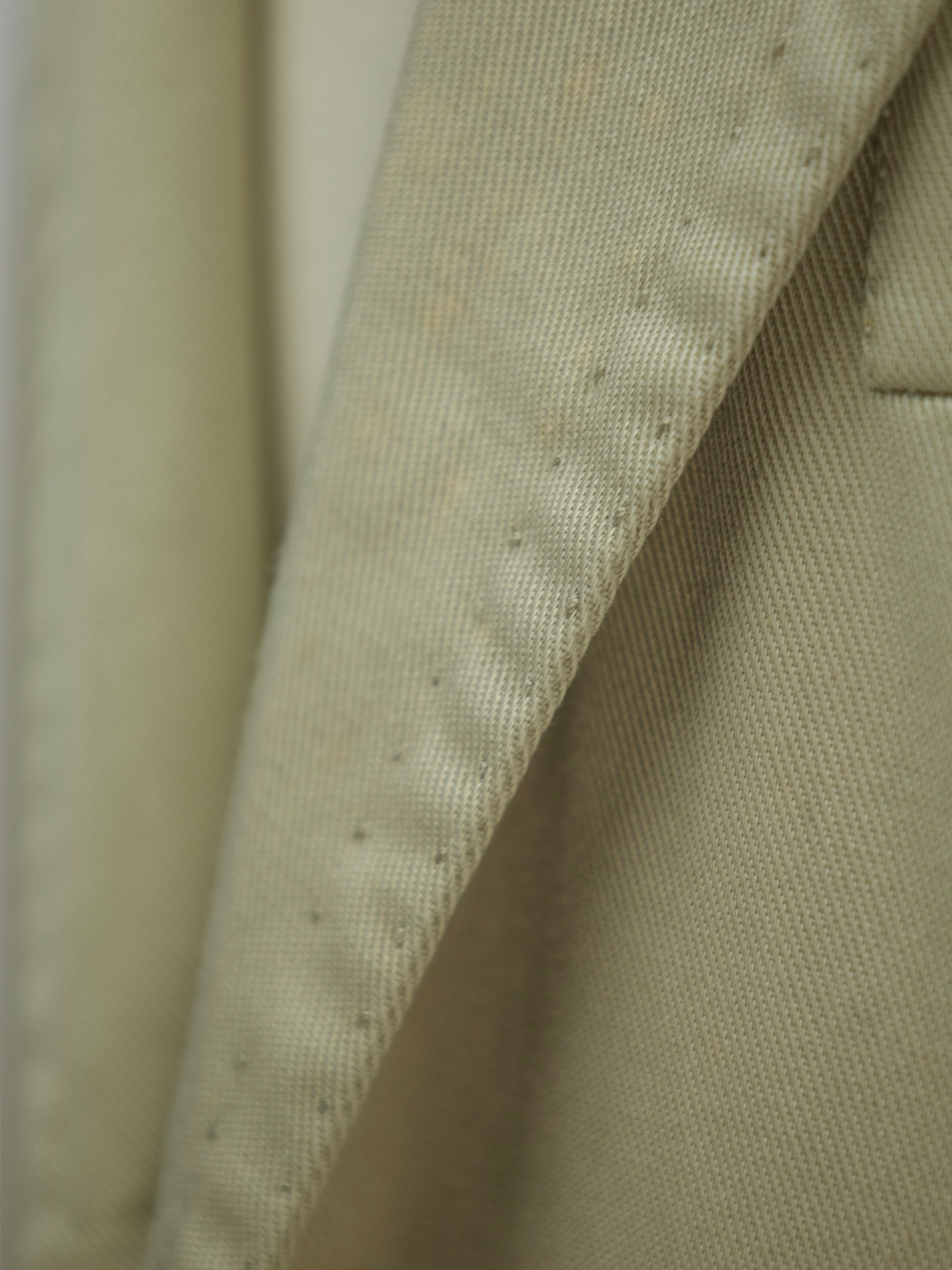 Cesare Attolini Beige Cotton Twill Unlined Jacket