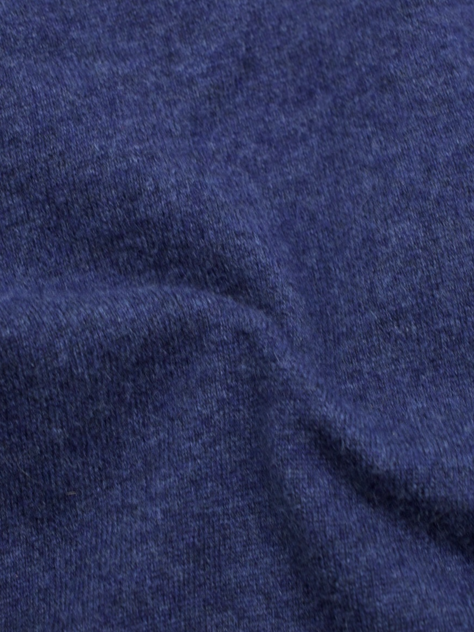 Cesare Attolini Steel Blue Duvet-Cashmere Half-Zip Sweater