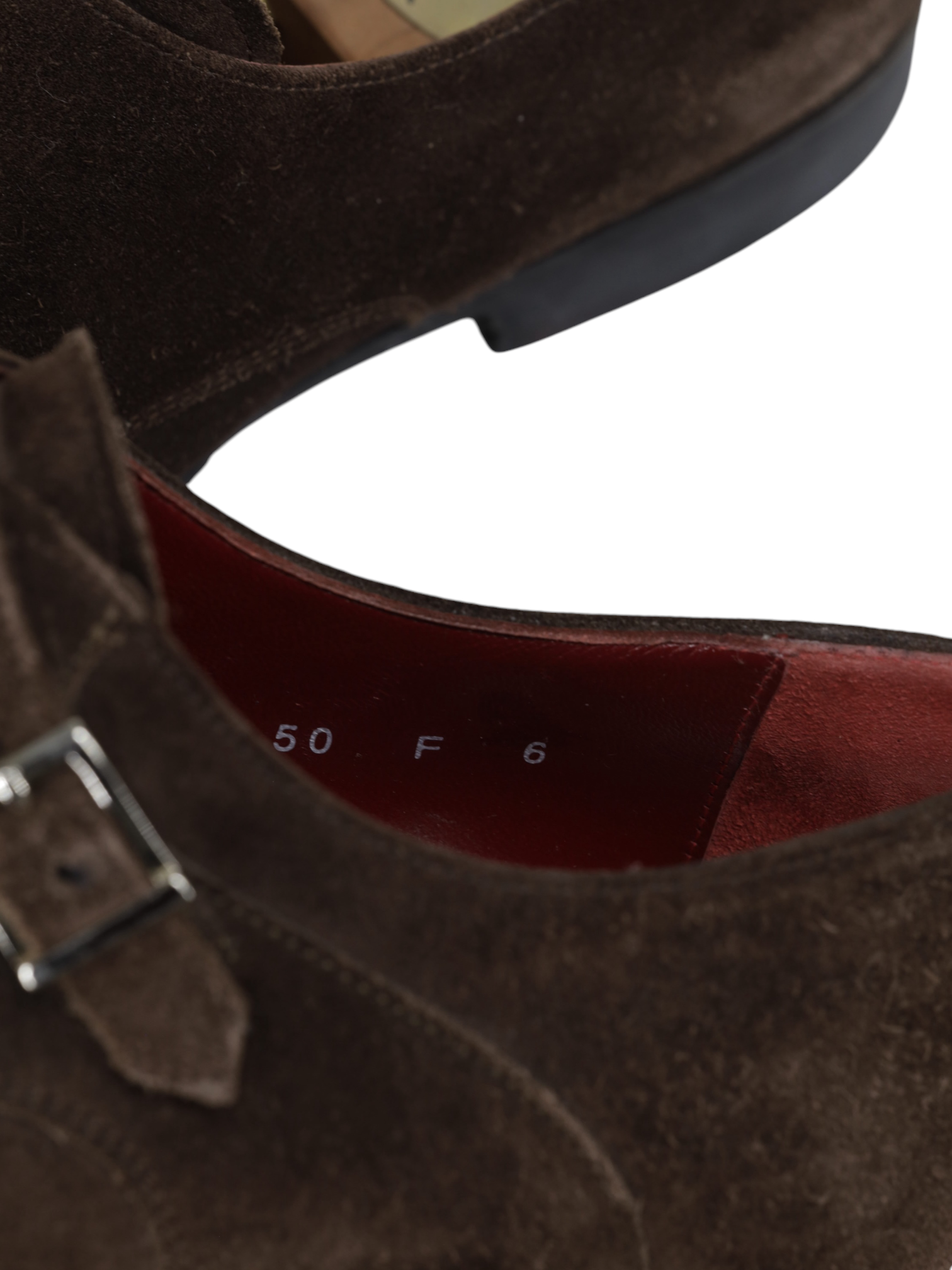 Santoni Dark Brown Suede City-Sole Double Monk + Belt