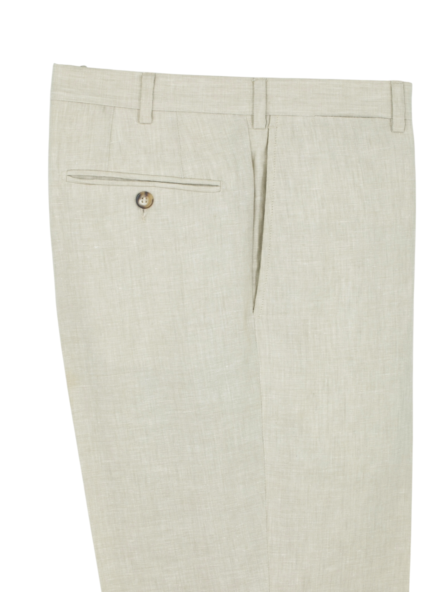 Ermenegildo Zegna "Soft" Light Brown Pure Linen Summer Trousers