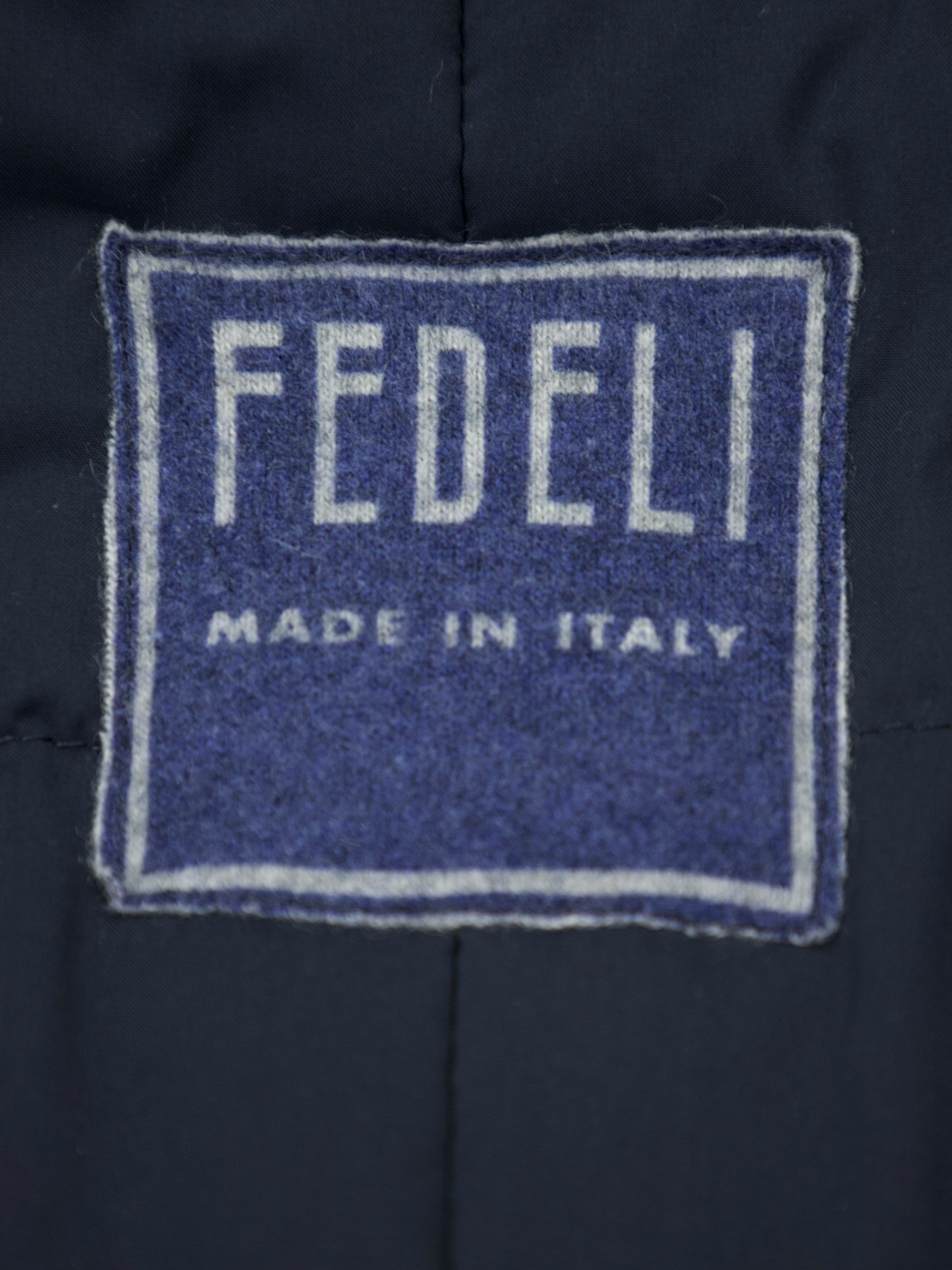 Fedeli Navy Pure Cashmere Flannel Winter Jacket