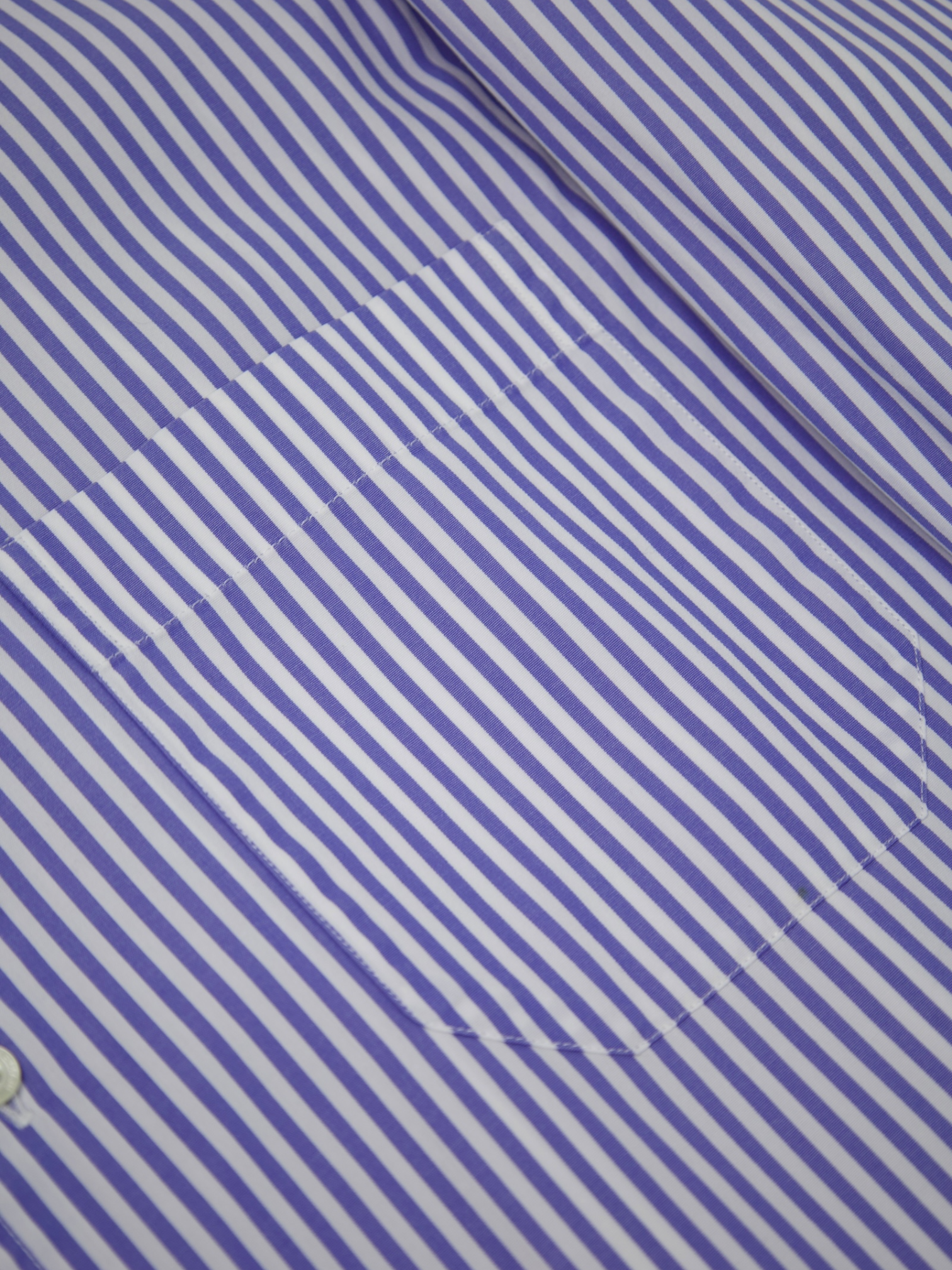 Corneliani Blue Pinstripe Contrast-Collar Shirt