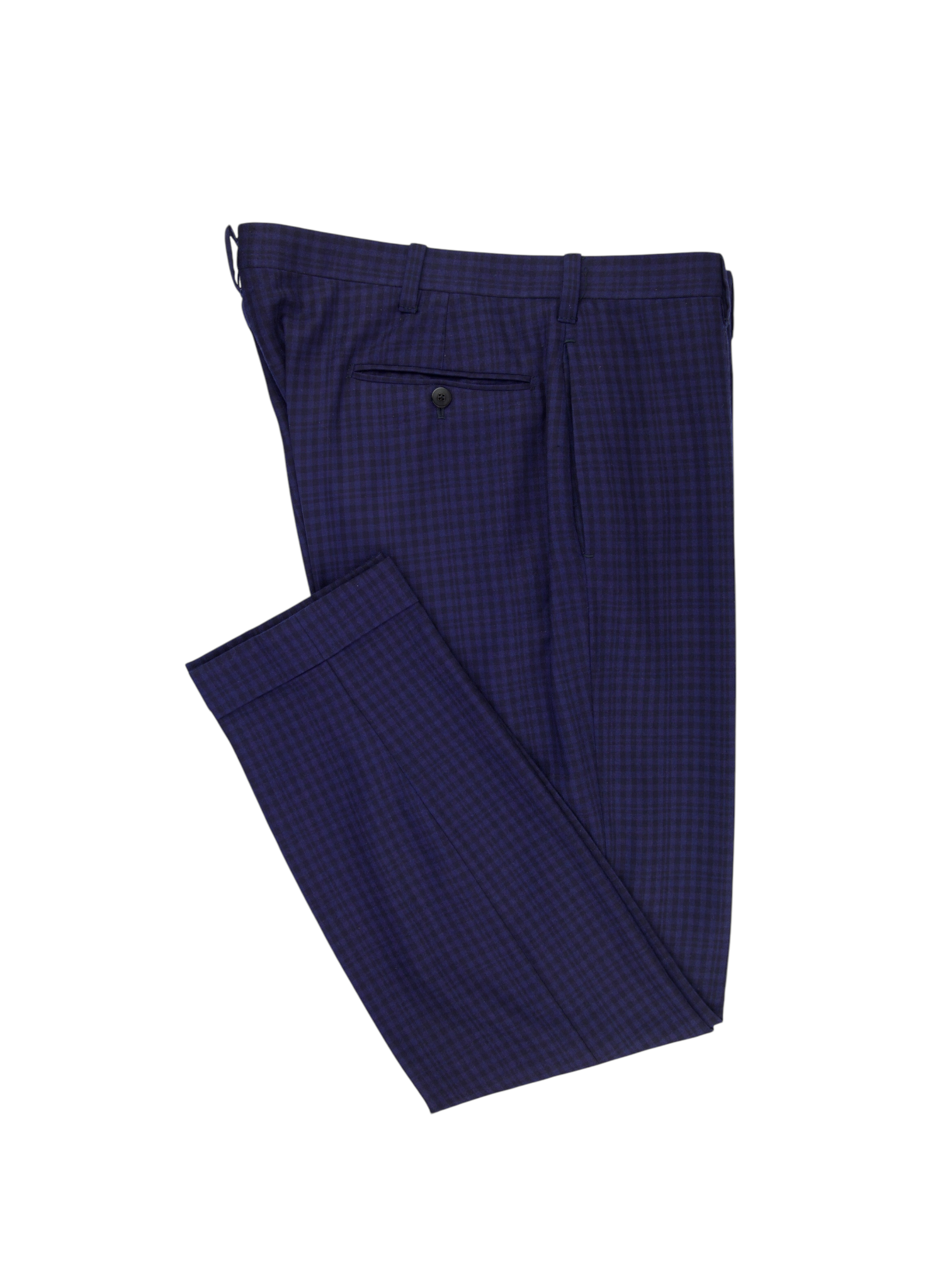 Cesare Attolini Dark Purple Gingham Check Suit