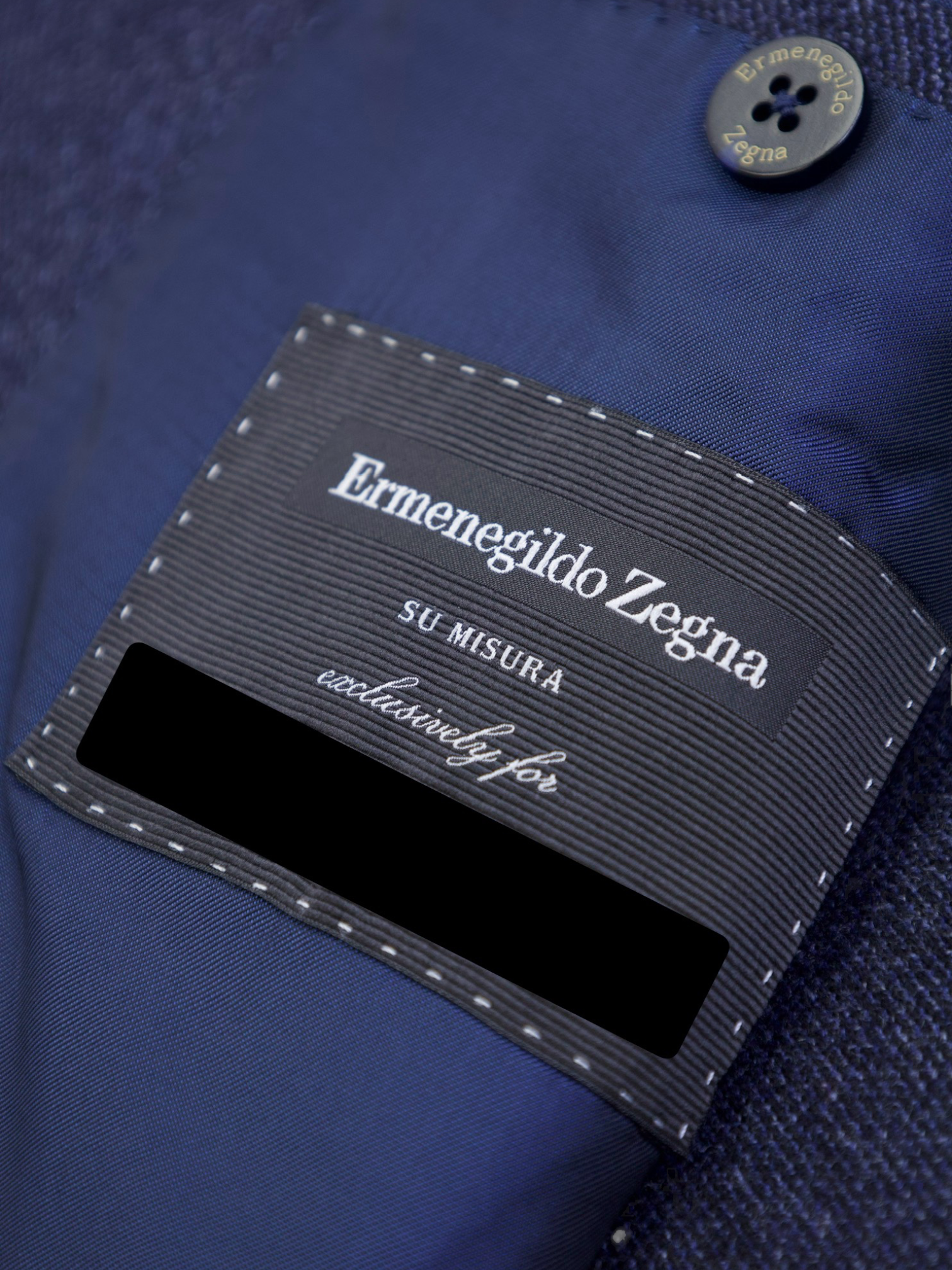 Ermenegildo Zegna Blue Pure Brushed Cashmere Pinpoint Suit