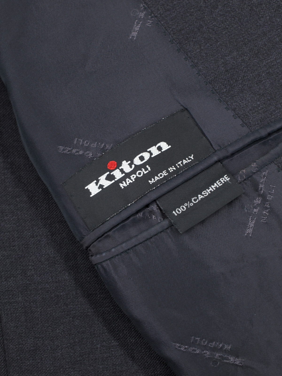 Kiton Charcoal Pure Lightweight-Cashmere Twill Suit