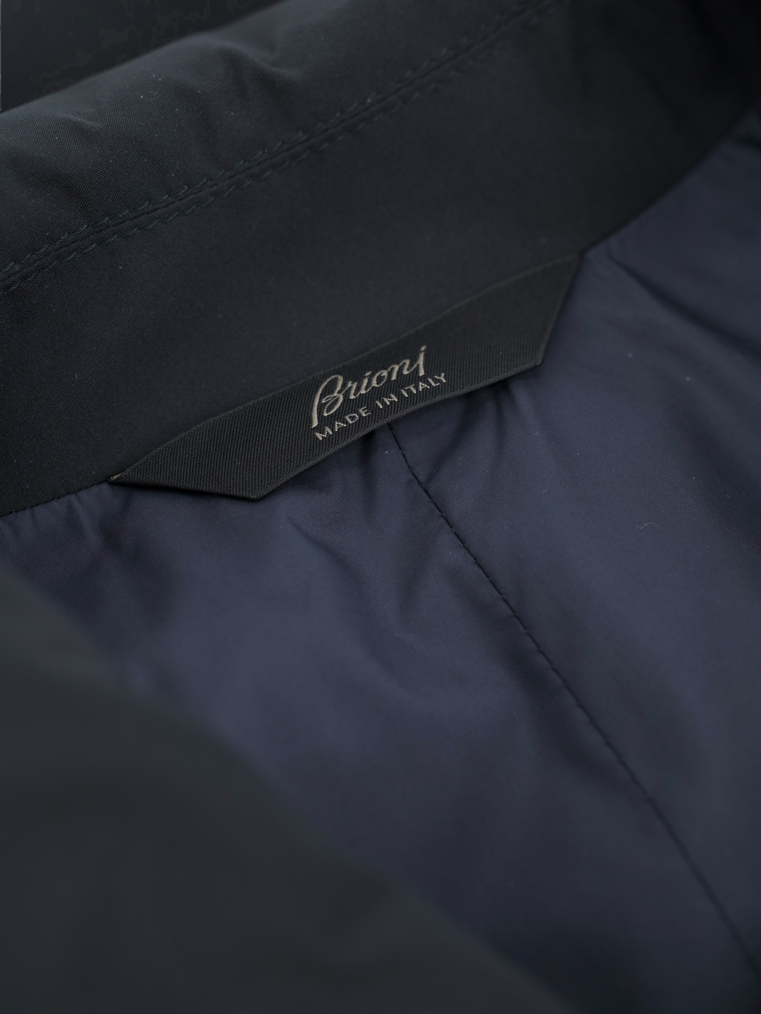 Brioni Deep Navy "Performa" Sartorial Raincoat Parka
