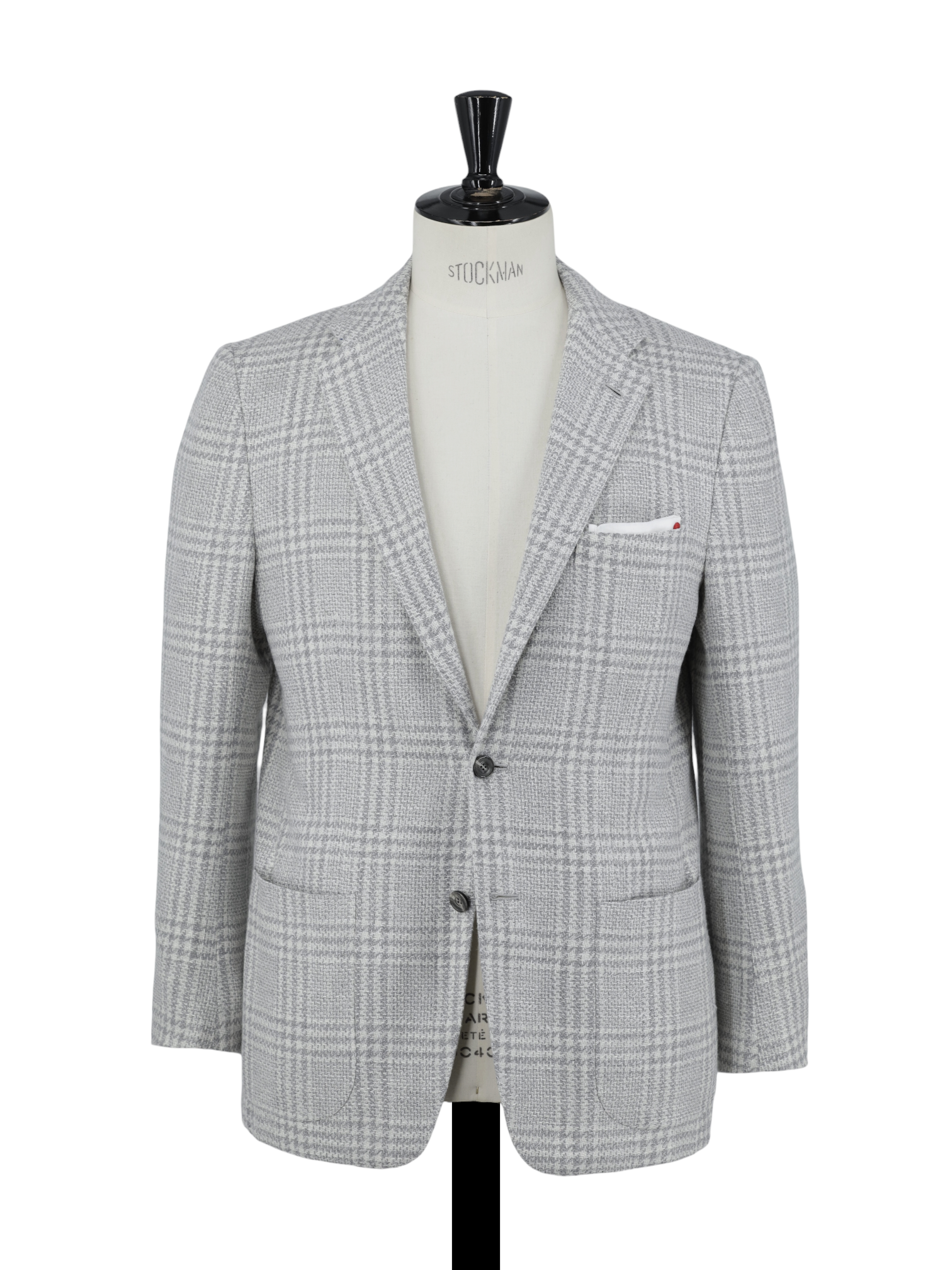 Kiton Grey Wool, Silk, Nylon & Cotton Prince of Wales Jacket