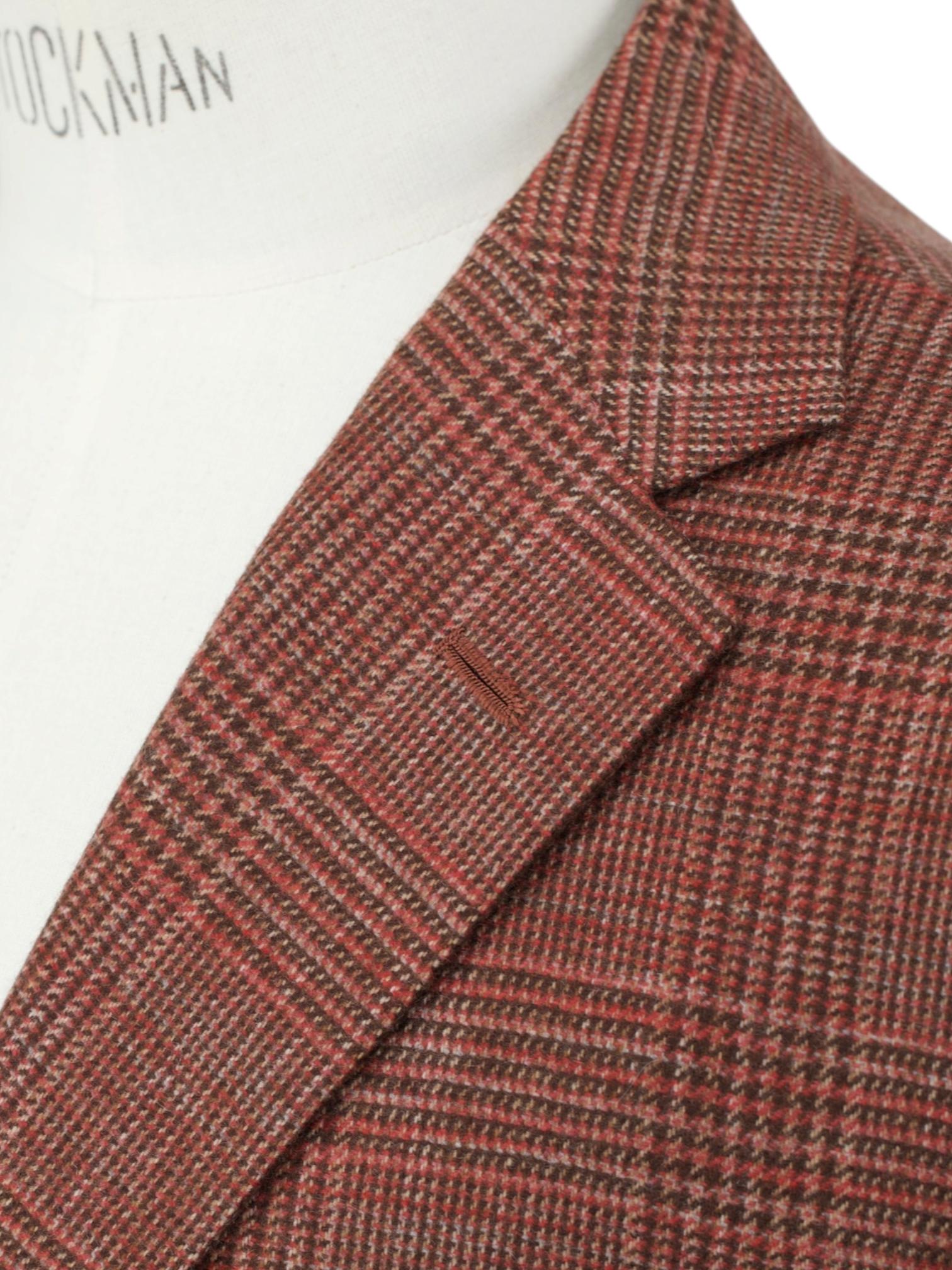 Kiton Burnt Orange Pure Cashmere Prince of Wales Jacket