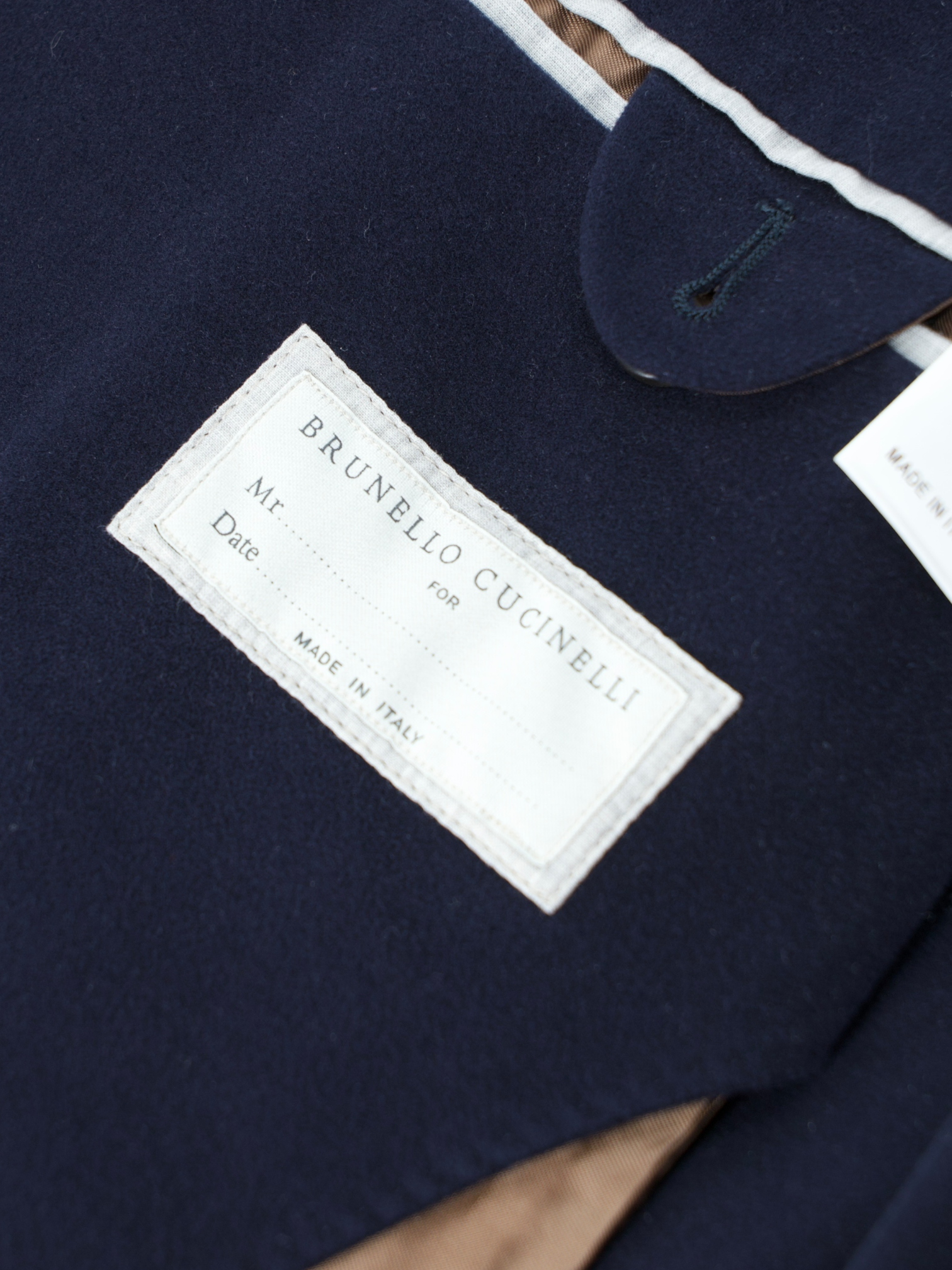 Brunello Cucinelli Navy Brushed-Wool Jacket