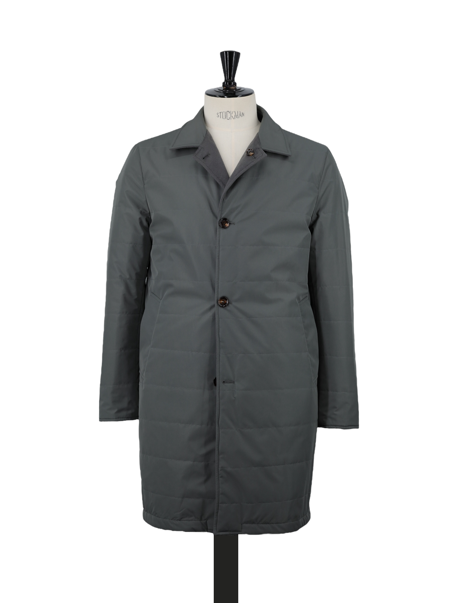 Kired Sage Grey & Green Reversibe Cashmere & Stormsystem® Carcoat