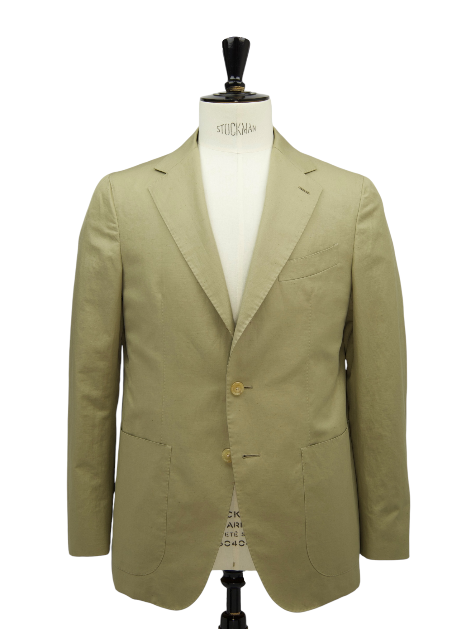 Caruso Khaki Cotton & Linen Aida Suit