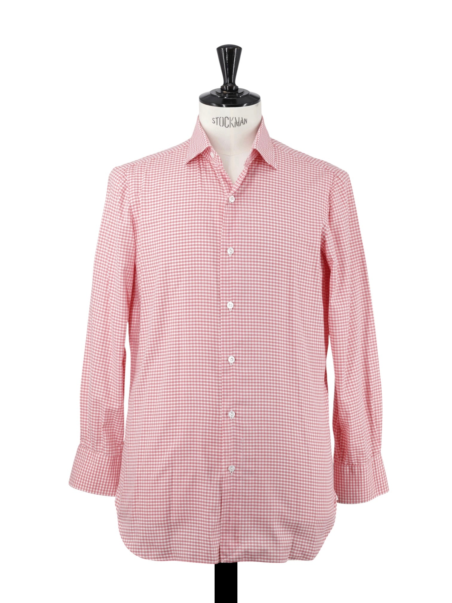 Finamore Soft Red & White Cotton Gingham Check Shirt