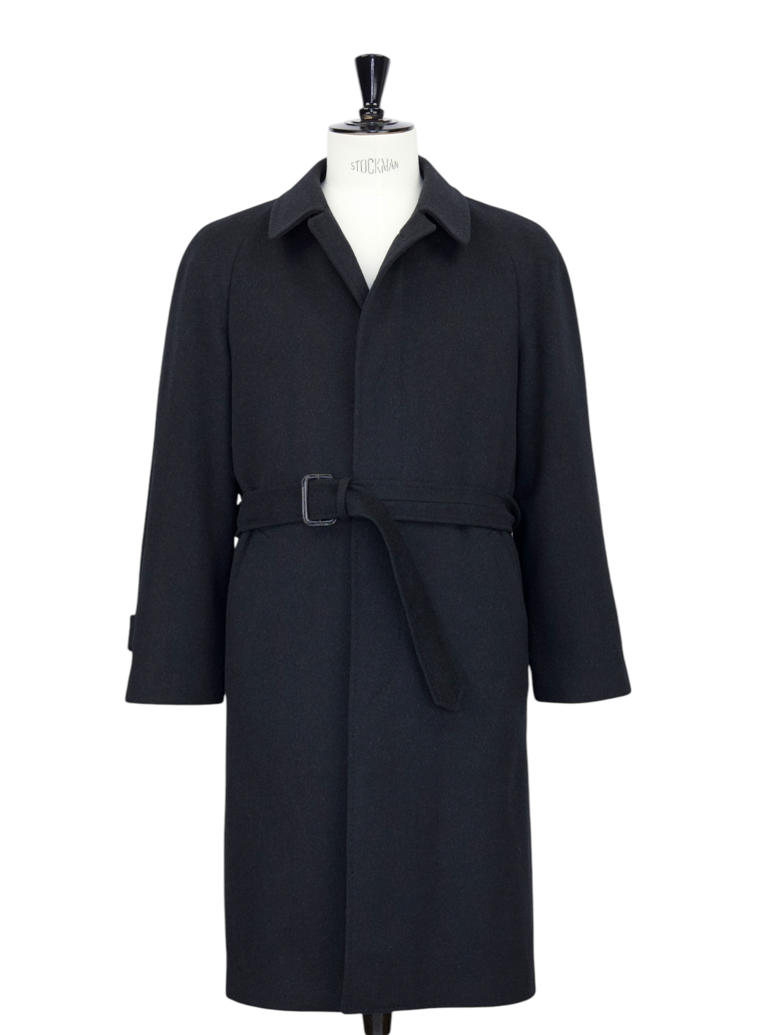 Corneliani Charcoal Wool & Cashmere Belted Car-Coat