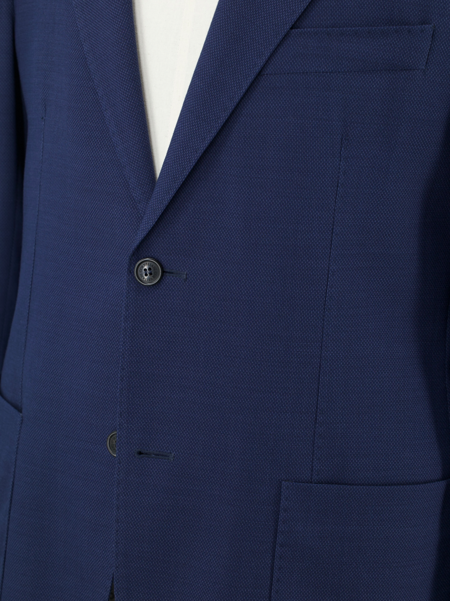 Corneliani Blue "Traveltech" Wool-Blend Pinpoint Jacket
