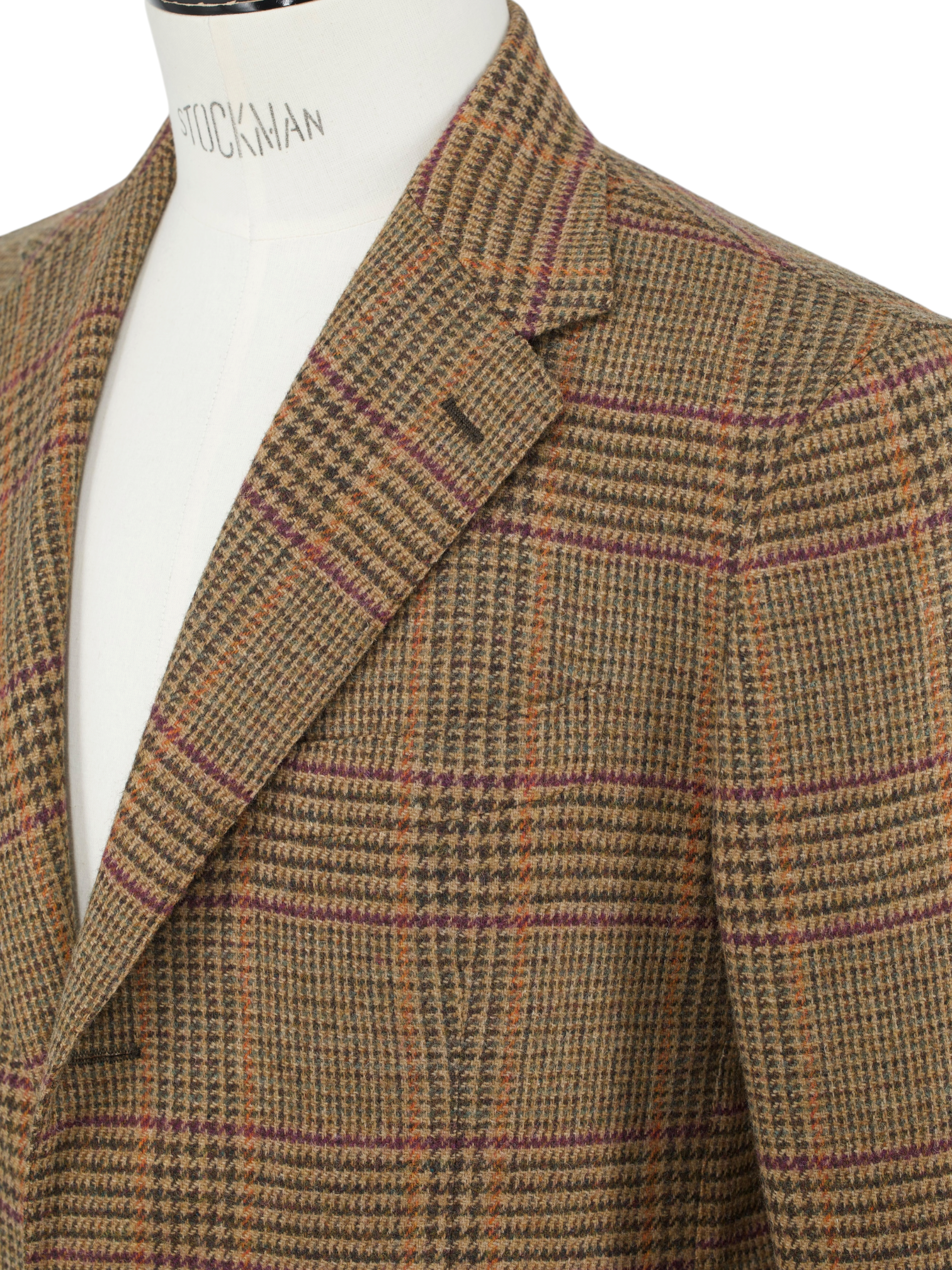 Stile Latino Brown & Multicolor Prince of Wales Goodwood-Style Tweed Jacket