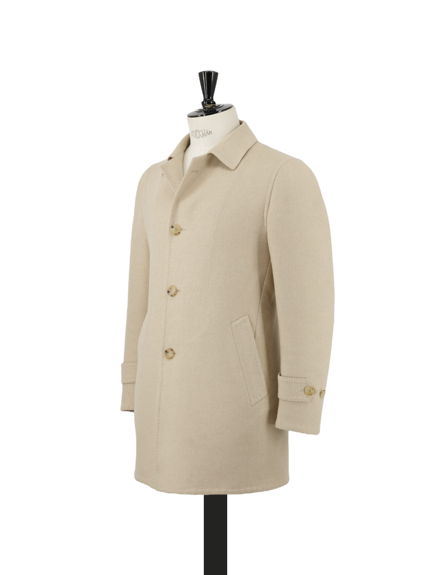 Cesare Attolini Beige Double-Faced Wool & Cashmere Sartorial Carcoat