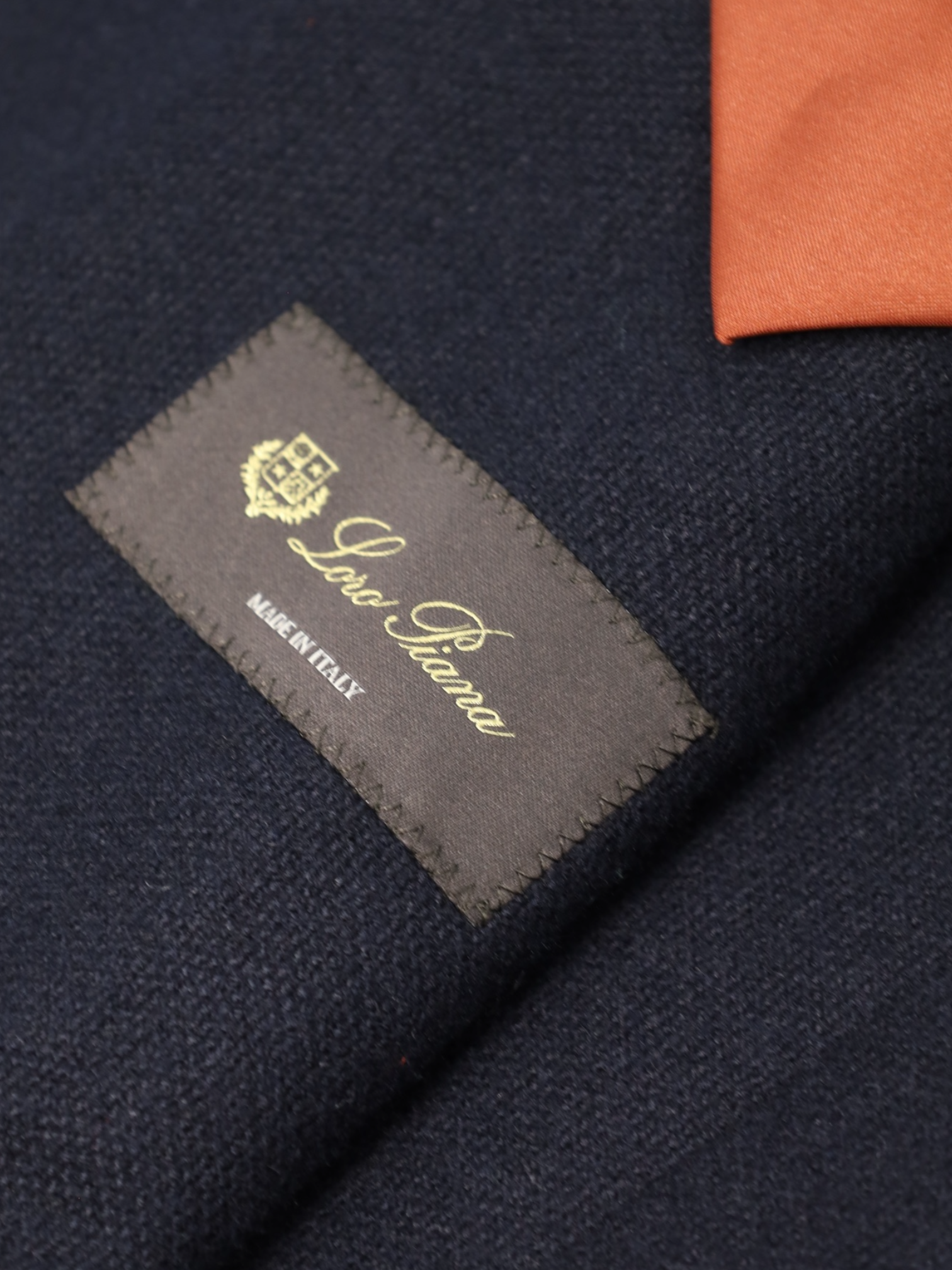 Loro Piana Navy Silk & Cashmere Micro-Structure Jacket