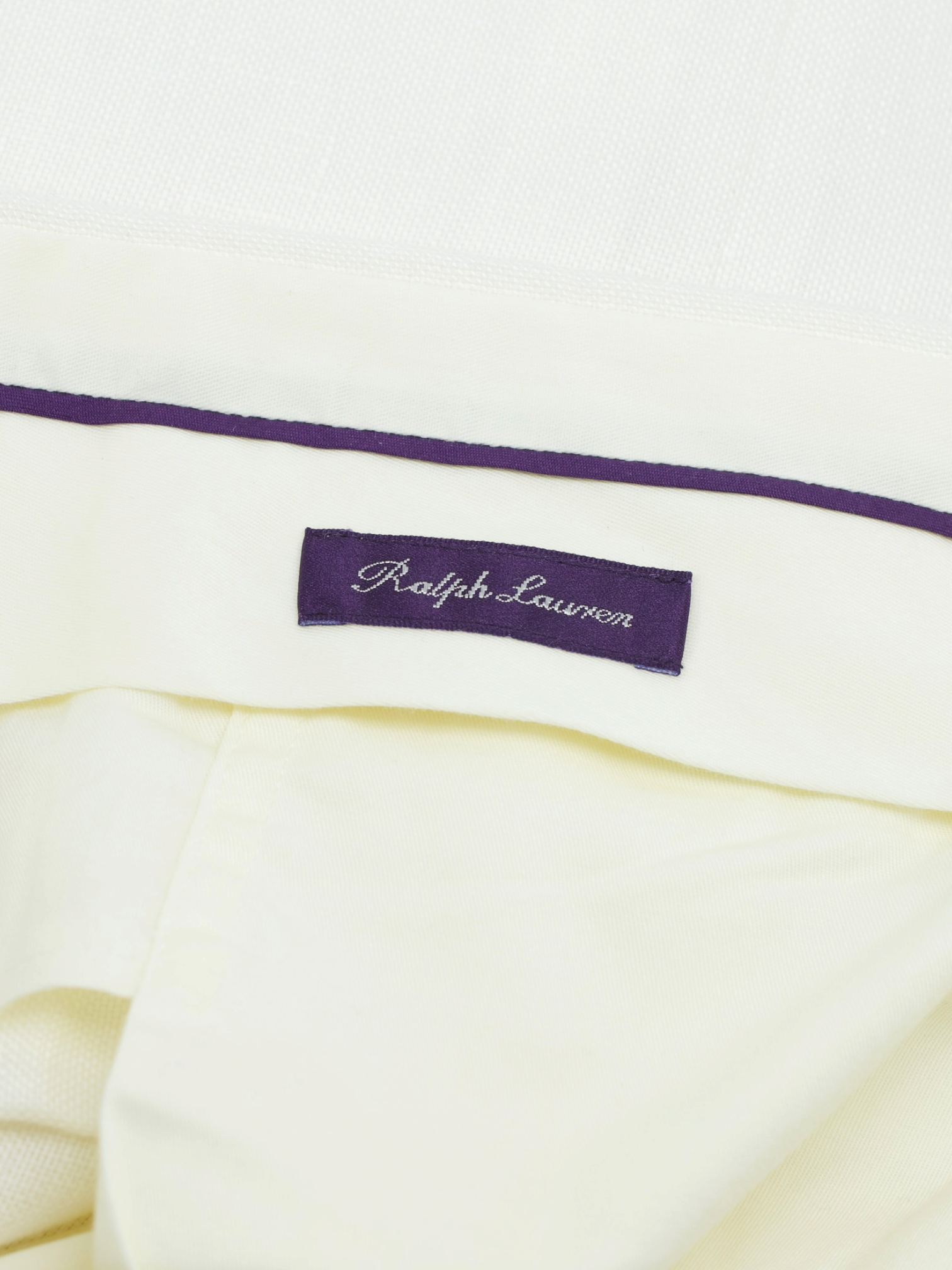 Ralph Lauren Purple Label White Linen Summer Trousers
