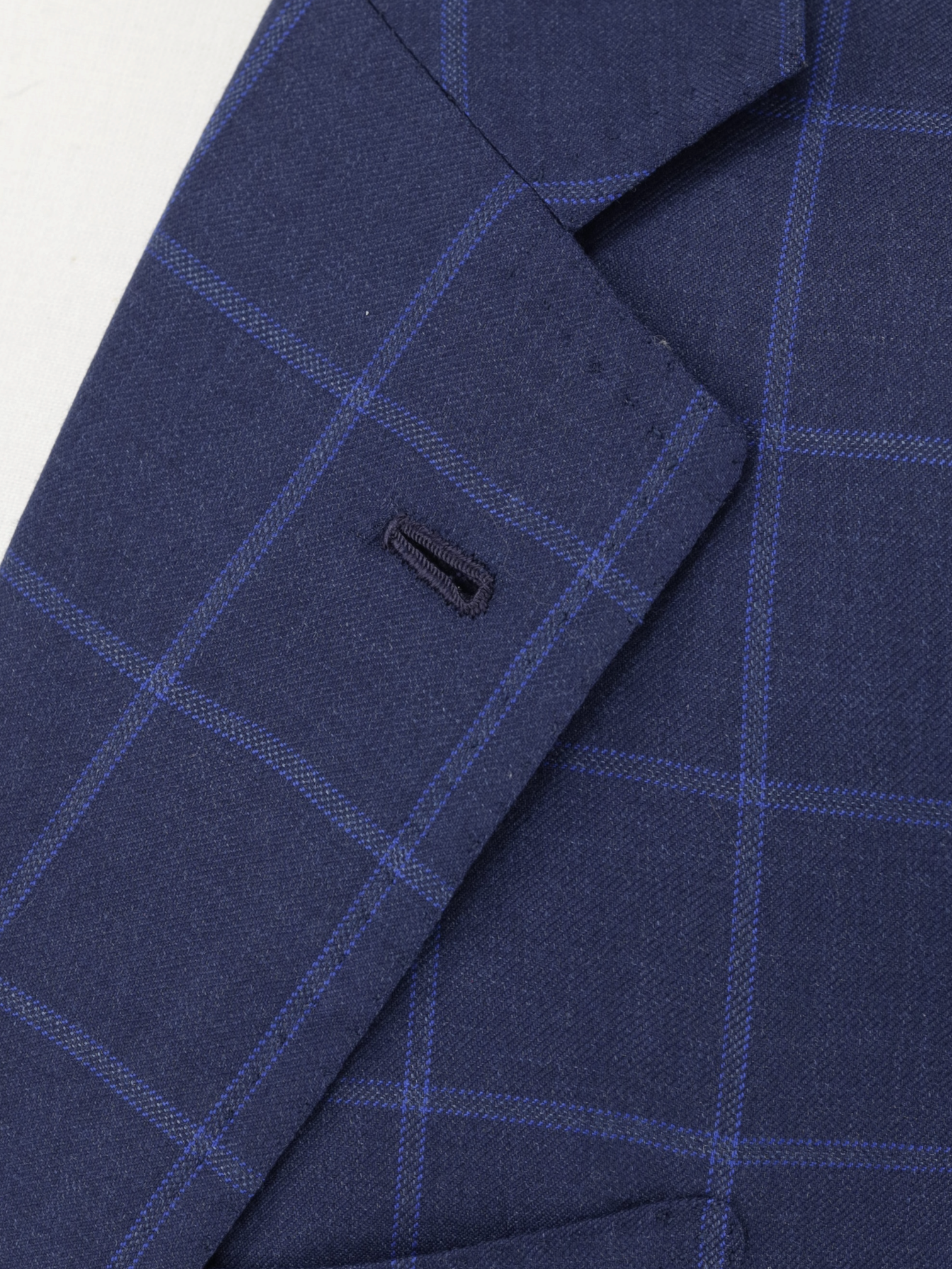 Orazio Luciano Navy & Royal Blue Fine-Wool Windowpane Jacket