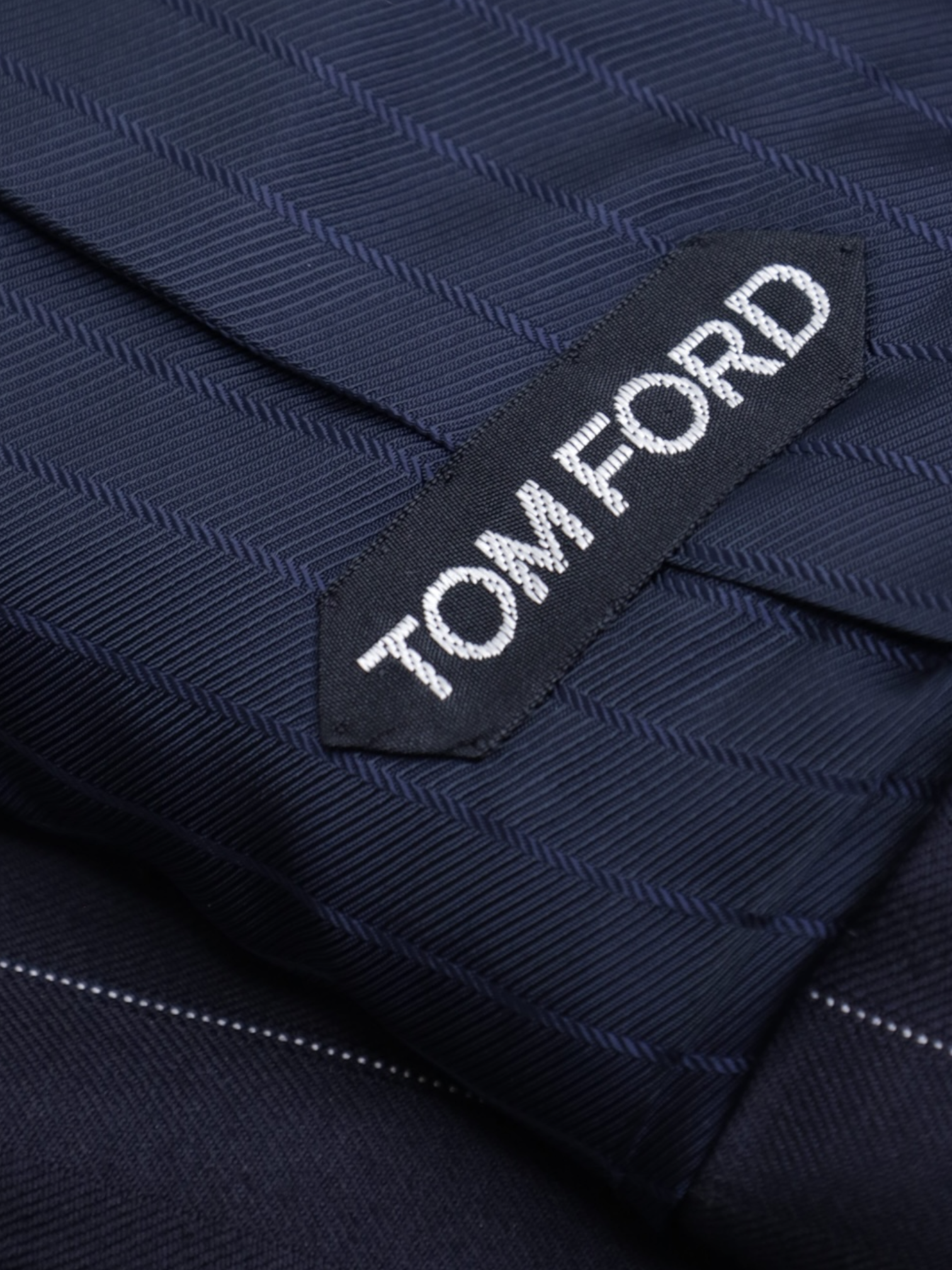 Tom Ford Navy Chalk Stripe Waistcoat