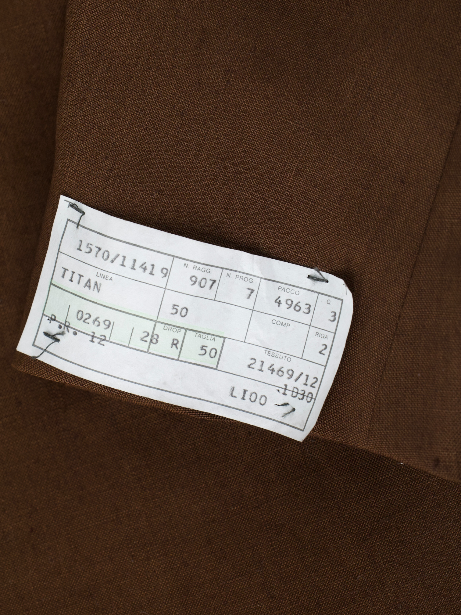 Corneliani Vintage Tobacco Brown Pure Linen 