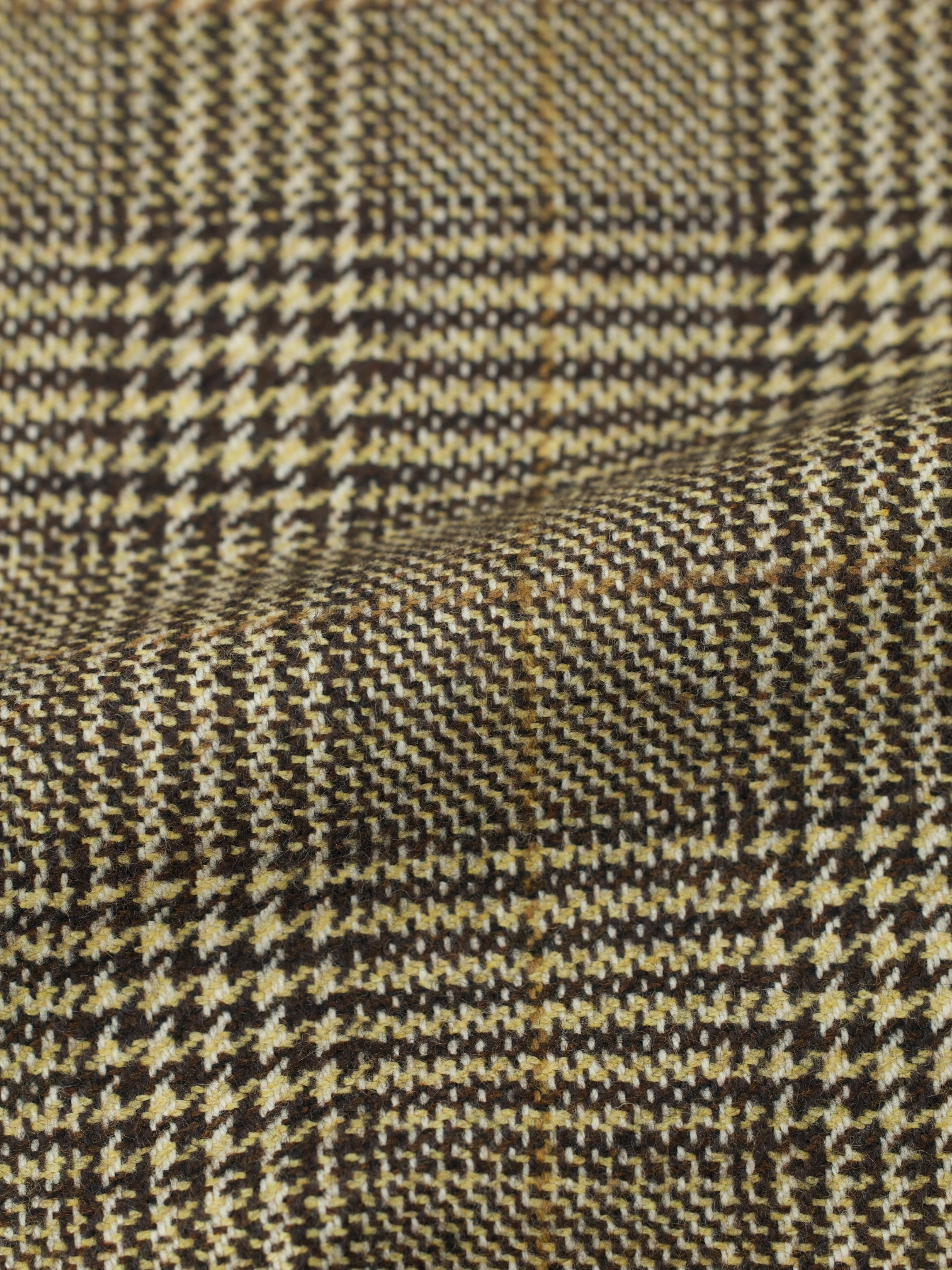Kiton Brown Vintage Pure Cashmere Prince of Wales Jacket