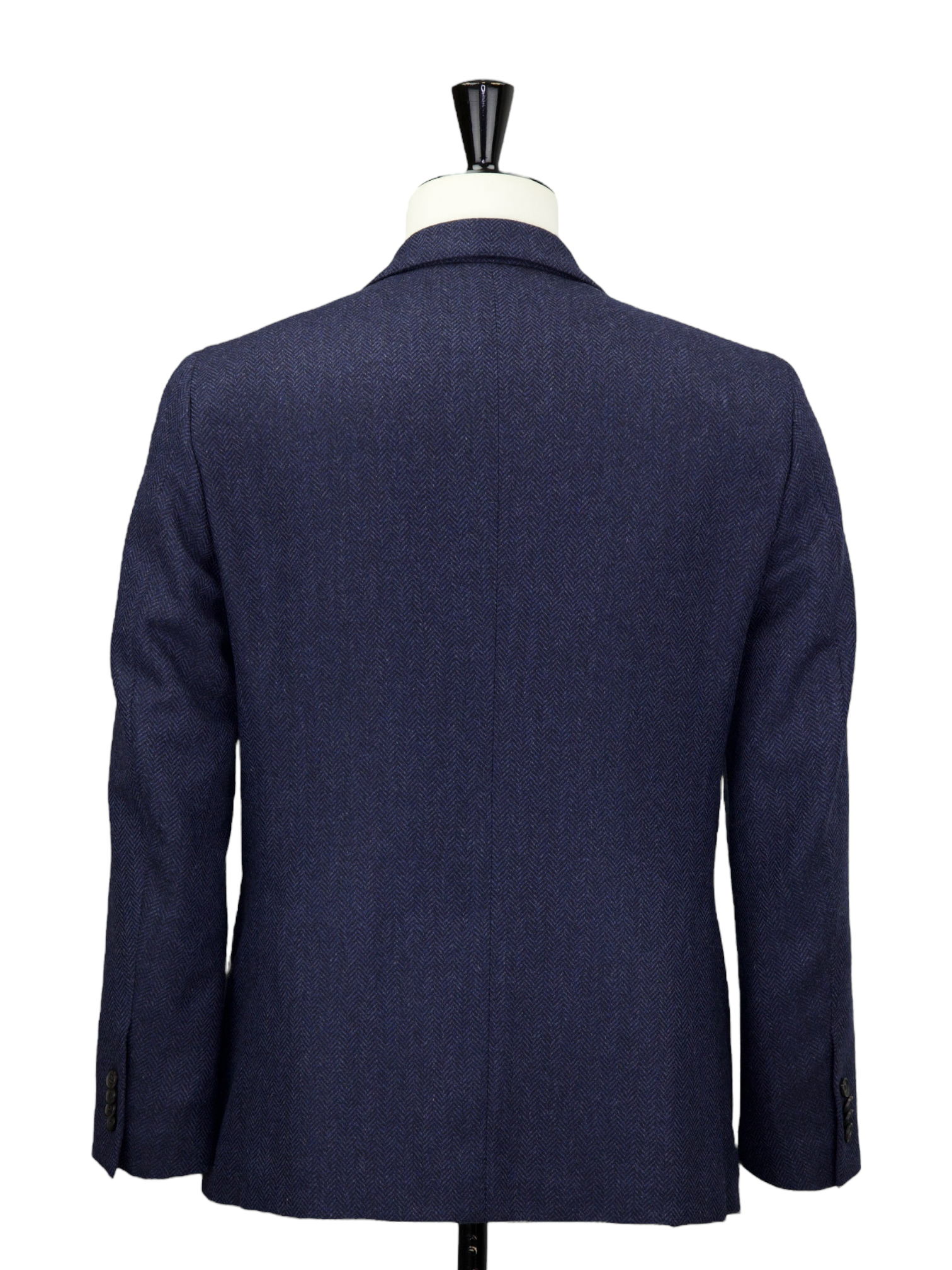 Caruso Blue Wool & Cashmere Herringbone “Butterfly” Jacket