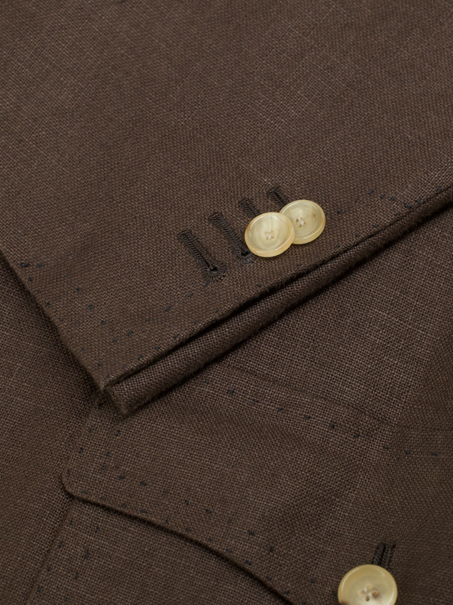 Cesare Attolini Dark Brown Pure-Linen Sartorial Sahariana-Jacket