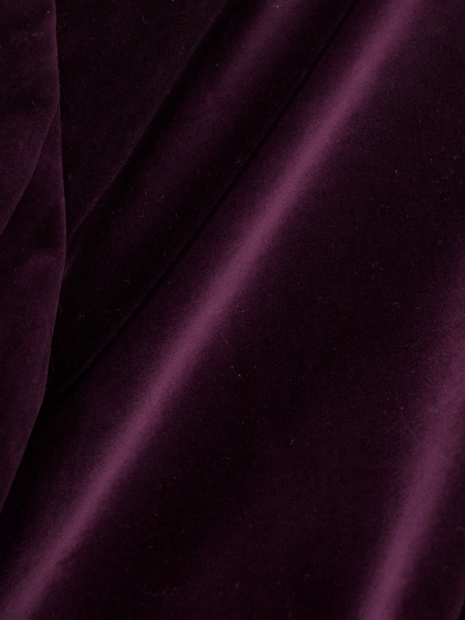 Ralph Lauren Purple Label Aubergine Cotton Velvet Smoking Jacket