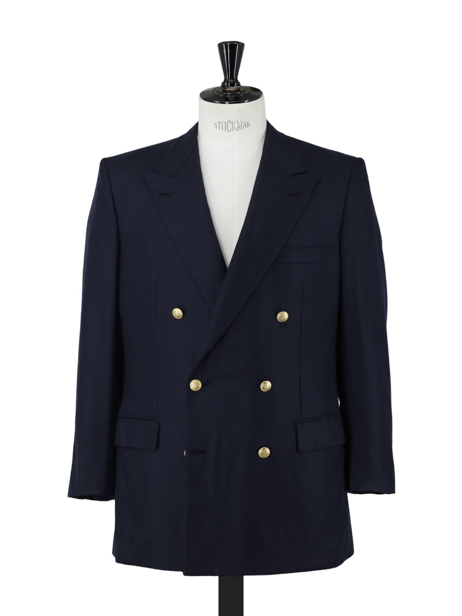 Briony Navy Pure Cashmere Double-Breasted "Tiberio" Blazer Jacket