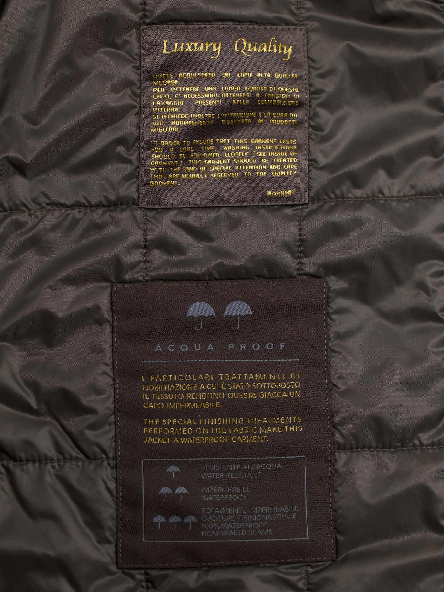 MooRER Beige Cotton-Blend "Canova" Raincoat