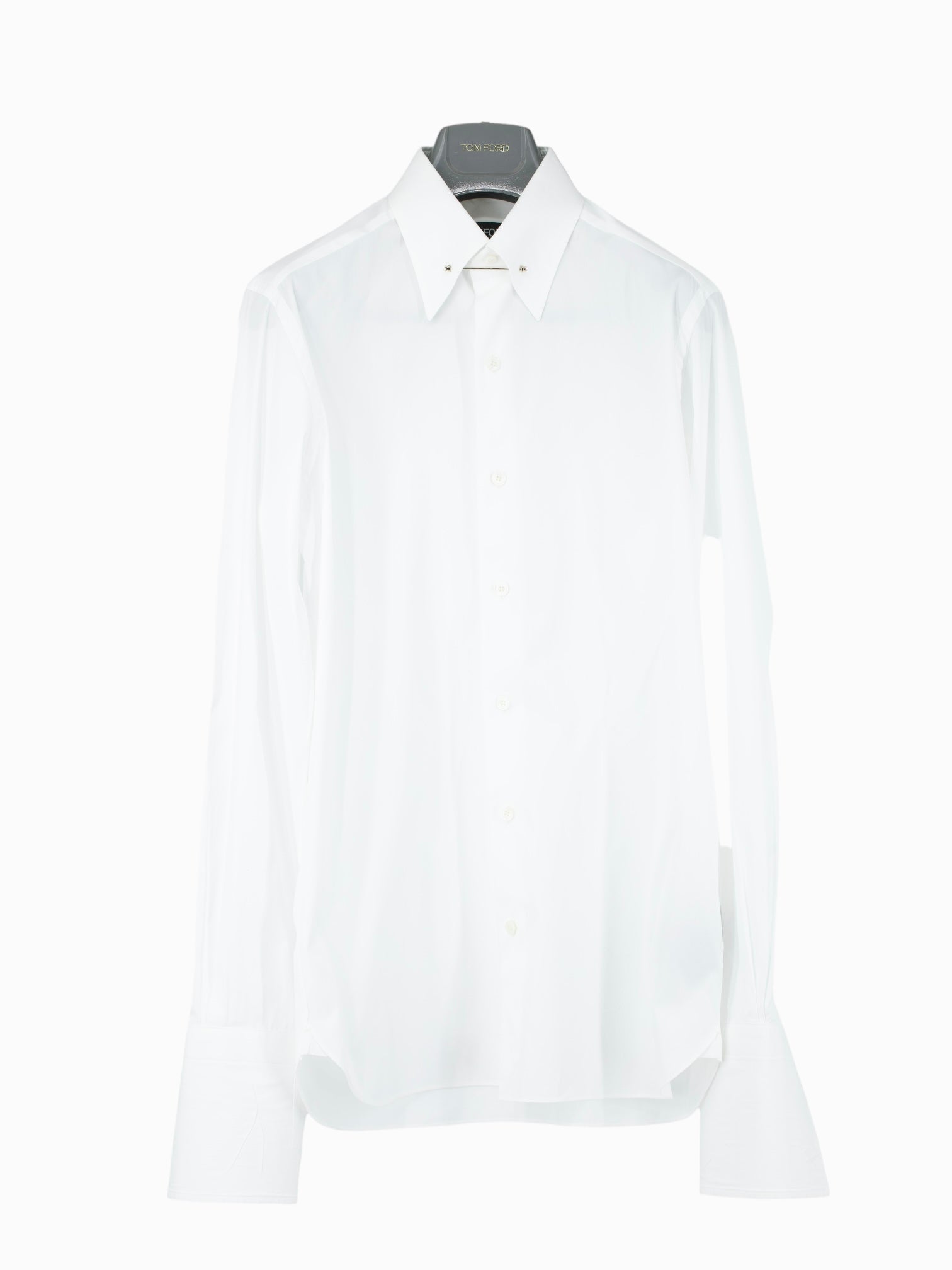 Tom Ford White Pinned-Collar Poplin-Cotton "Spectre" Shirt