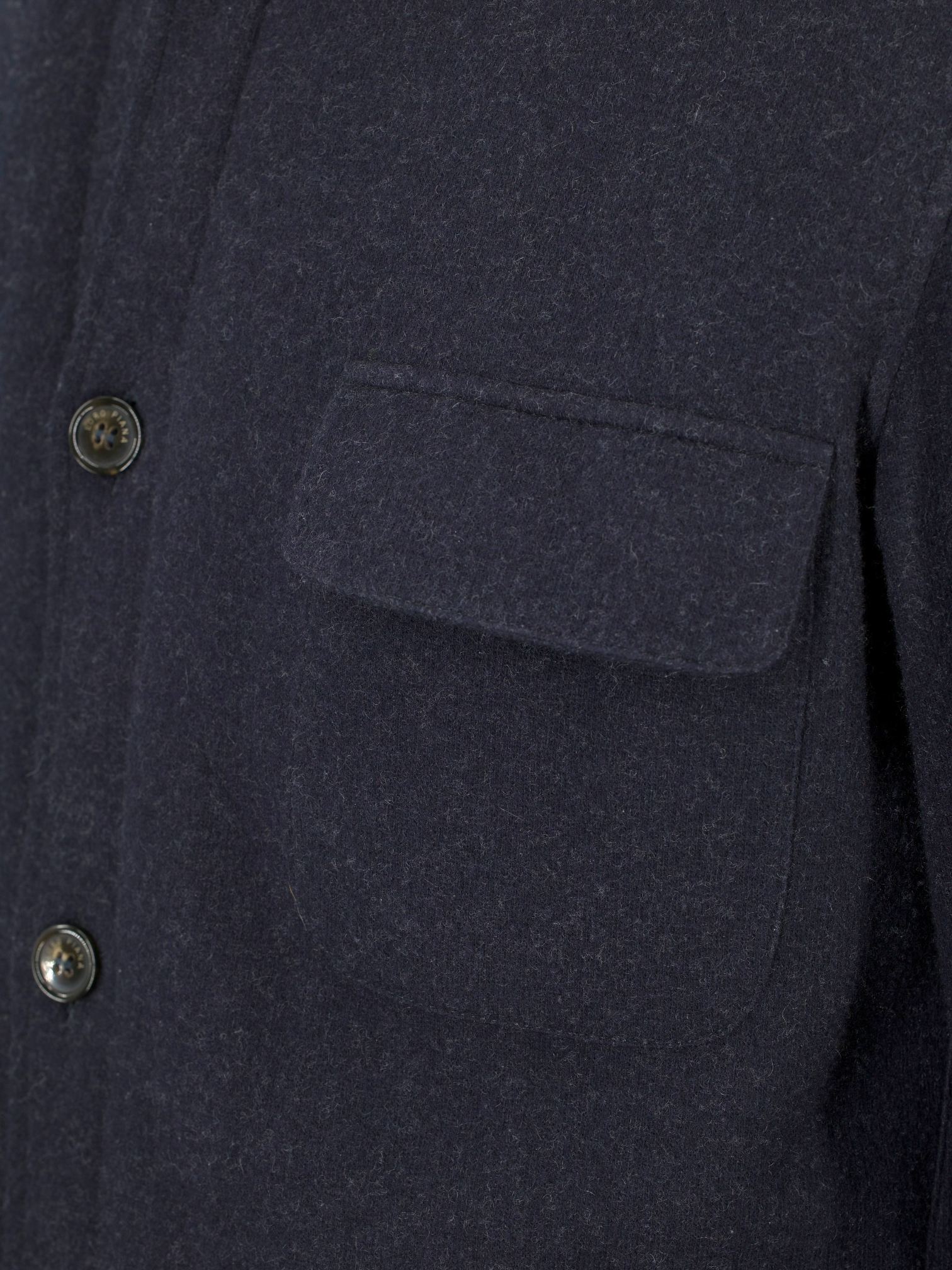 Loro Piana Navy Jersey Novalis Cashmere & Castorino Fur Lining Sweater Overshirt Jacket