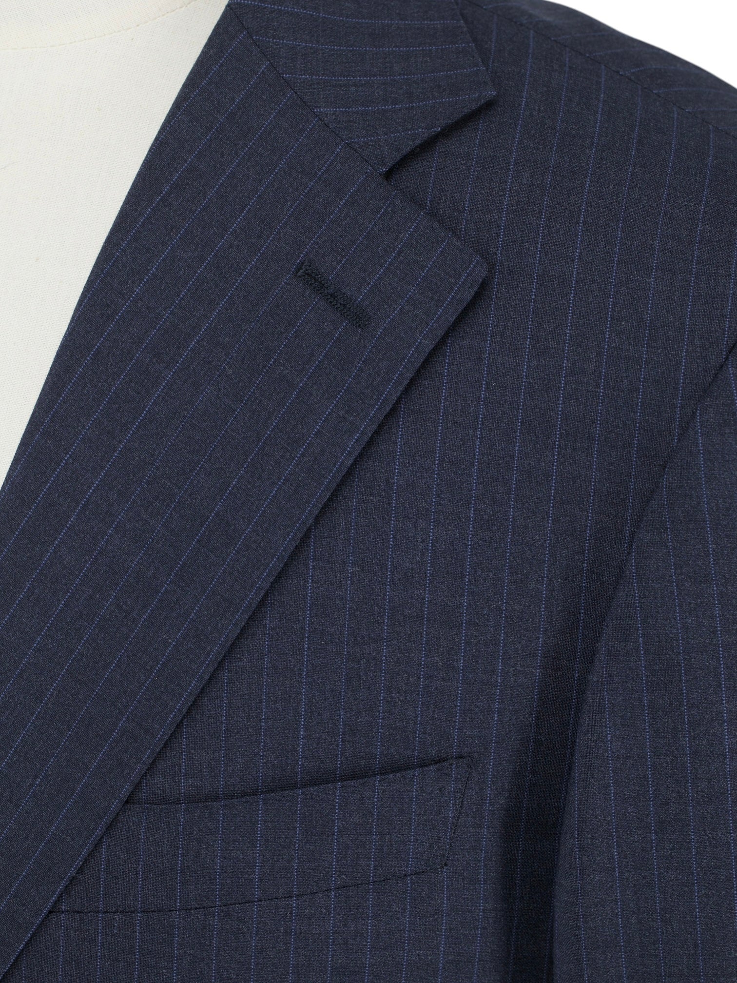 Canali Grey & Light Blue Fine-Wool Pinstripe Milanese-Style Suit