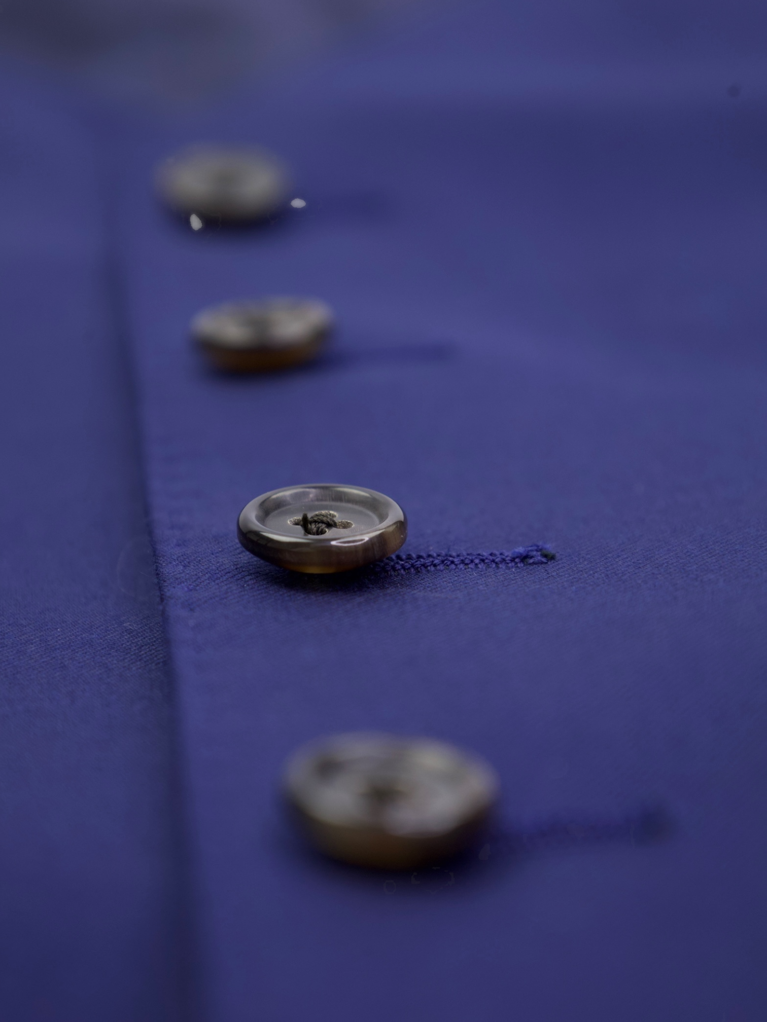 Caruso Royal Blue Wool Twill Waistcoat