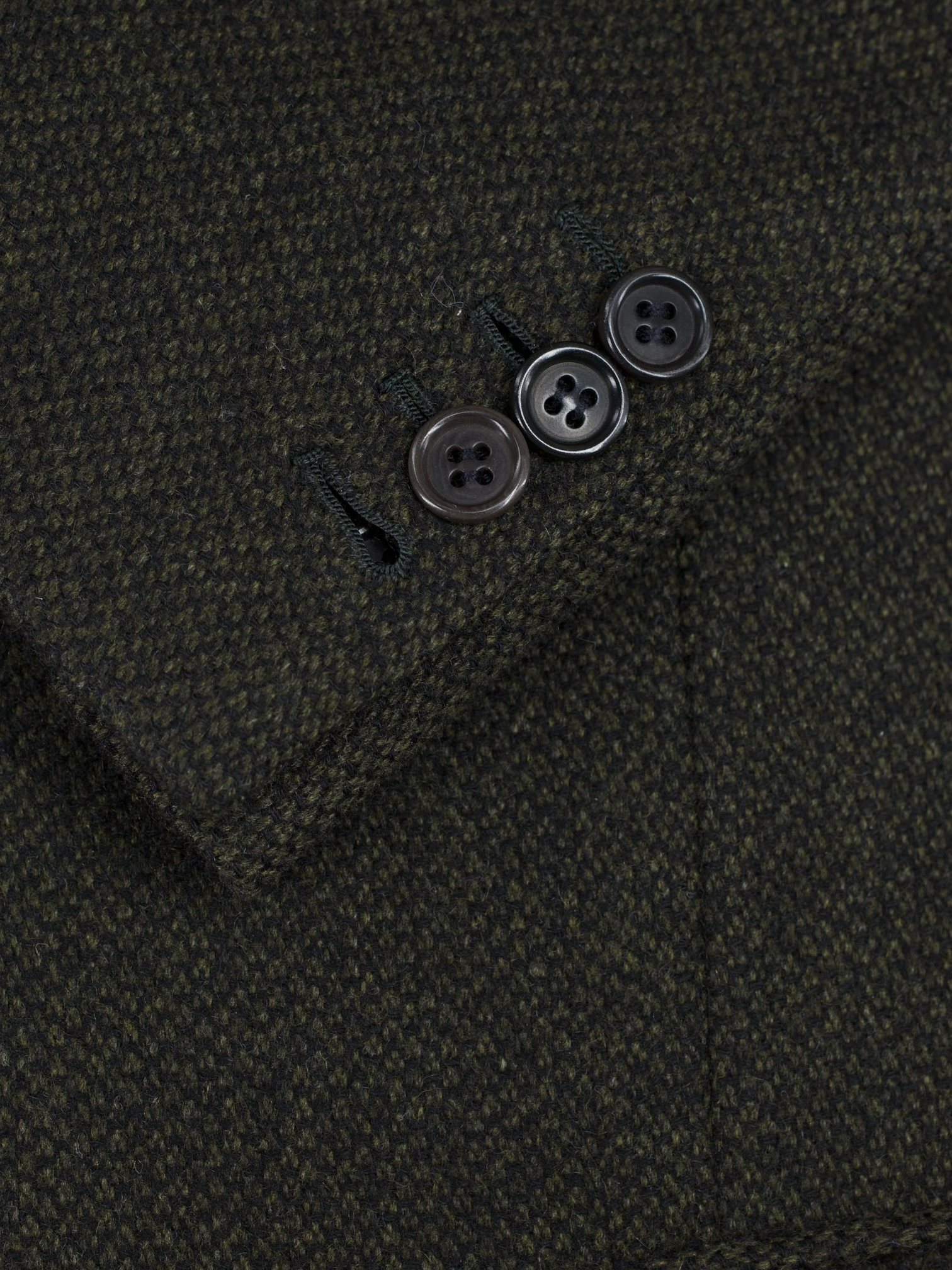 Kiton Dark Green Pure-Cashmere Micro-Pattern Jacket