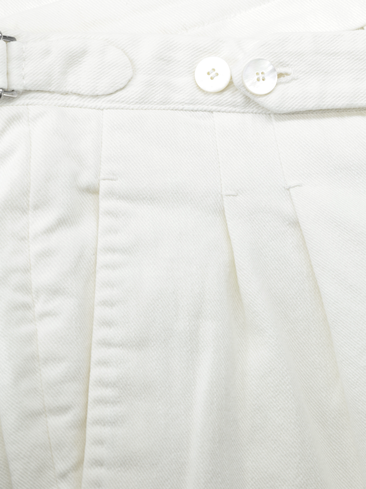 Cesare Attolini White Heavyweight Cotton-Stretch Twill Sartorial Trousers