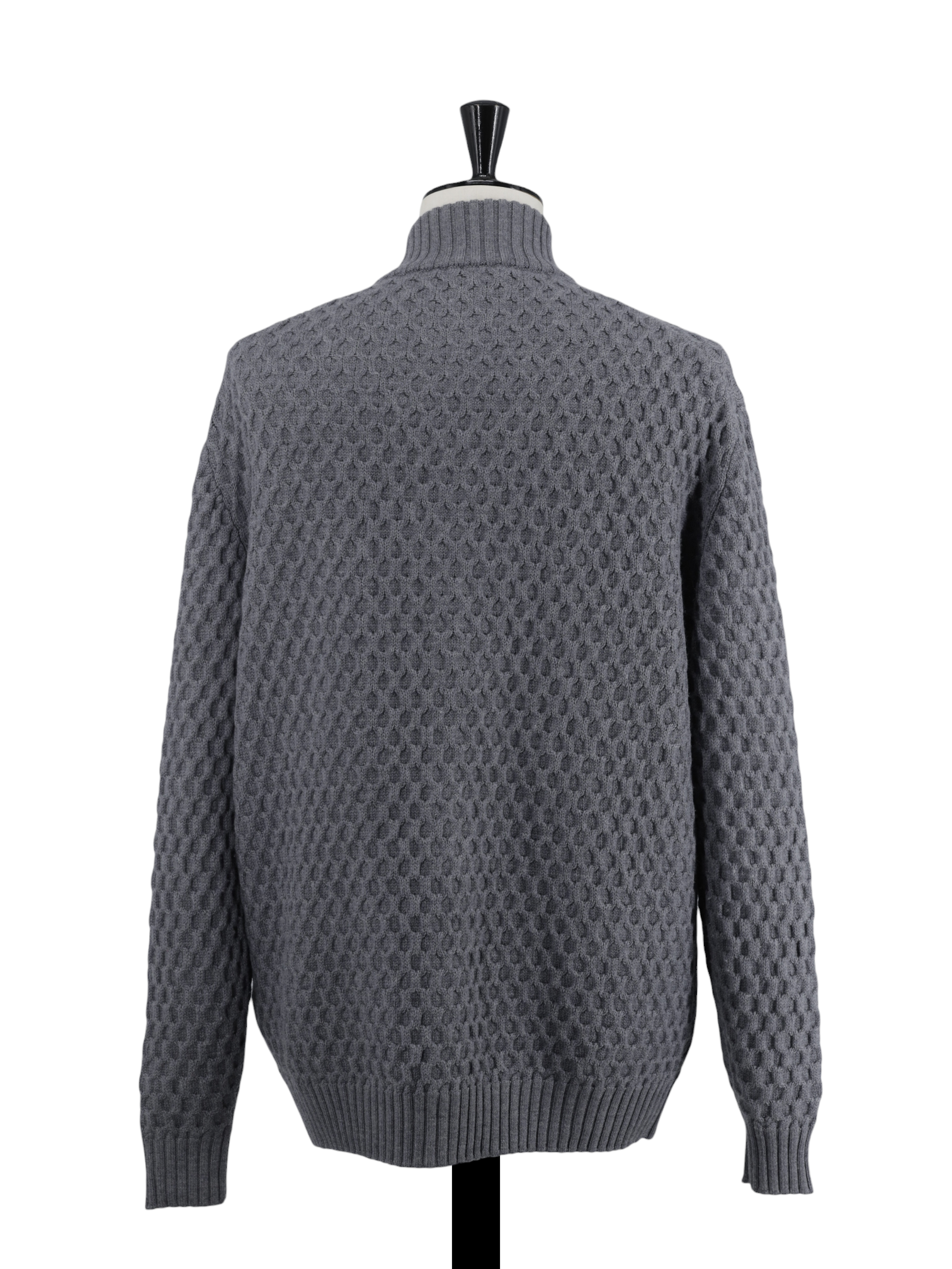 Luigi Borrelli Grey Pure-Wool Patterned Cardigan