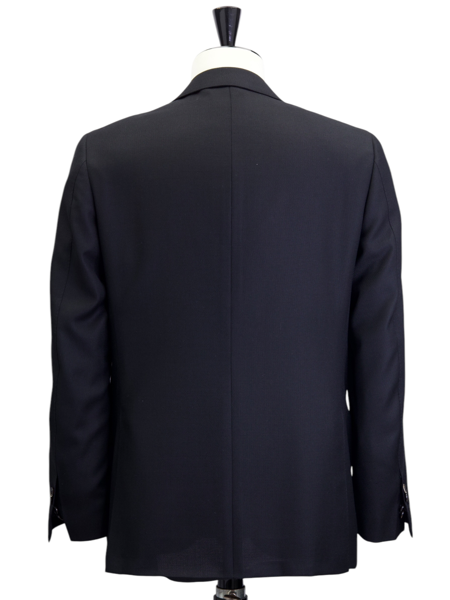 Canali Black Travel-Wool Hopsack Blazer