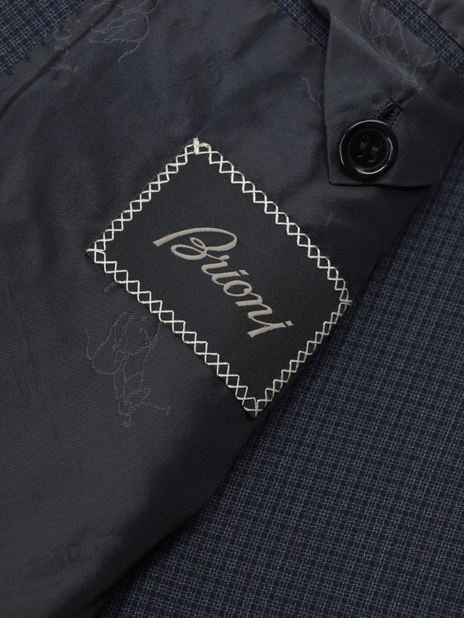 Brioni Dark Blue & Grey Fine-Wool Micro-Check Brunico Jacket & Waistcoat