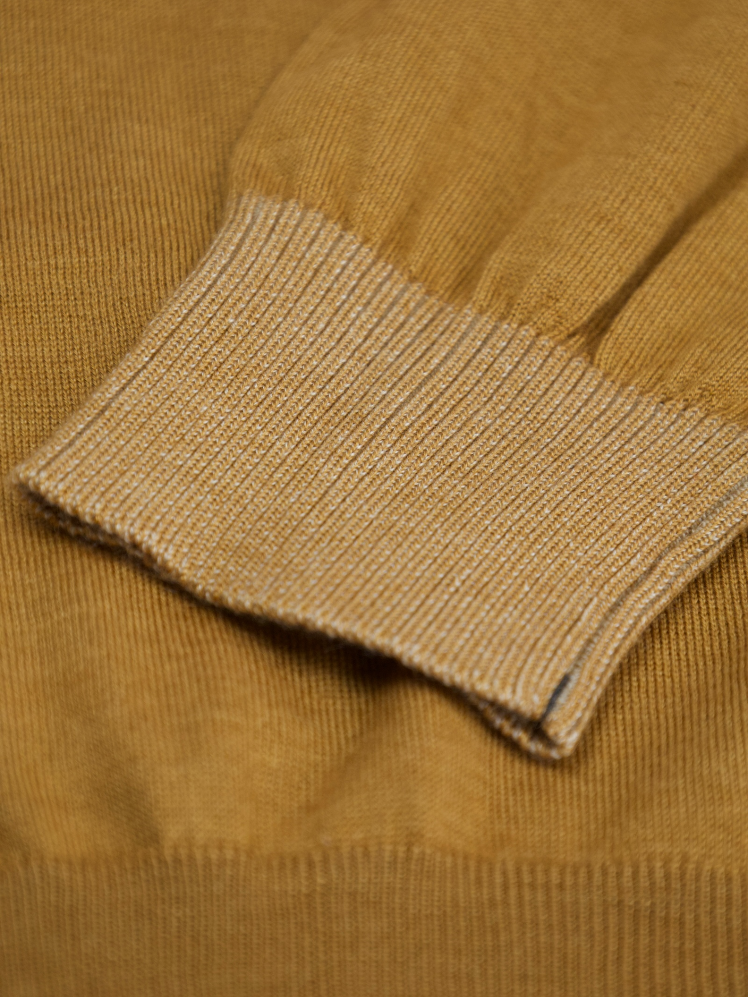 Fioroni Mocca Brown Bicolor Cashmere & Silk Long-Sleeve Polo