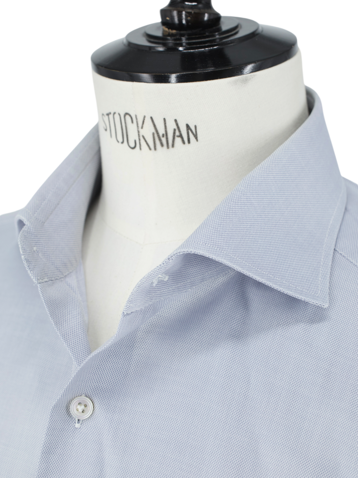 Finamore Light Grey Cotton Pinpoint Shirt