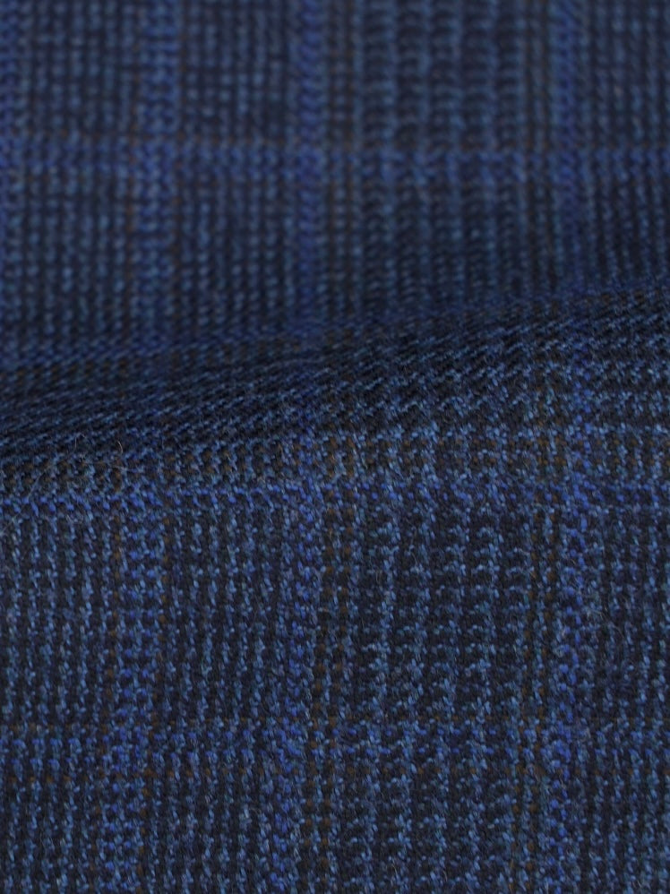 Cesare Attolini Royal Blue Pure-Wool Checkered Suit