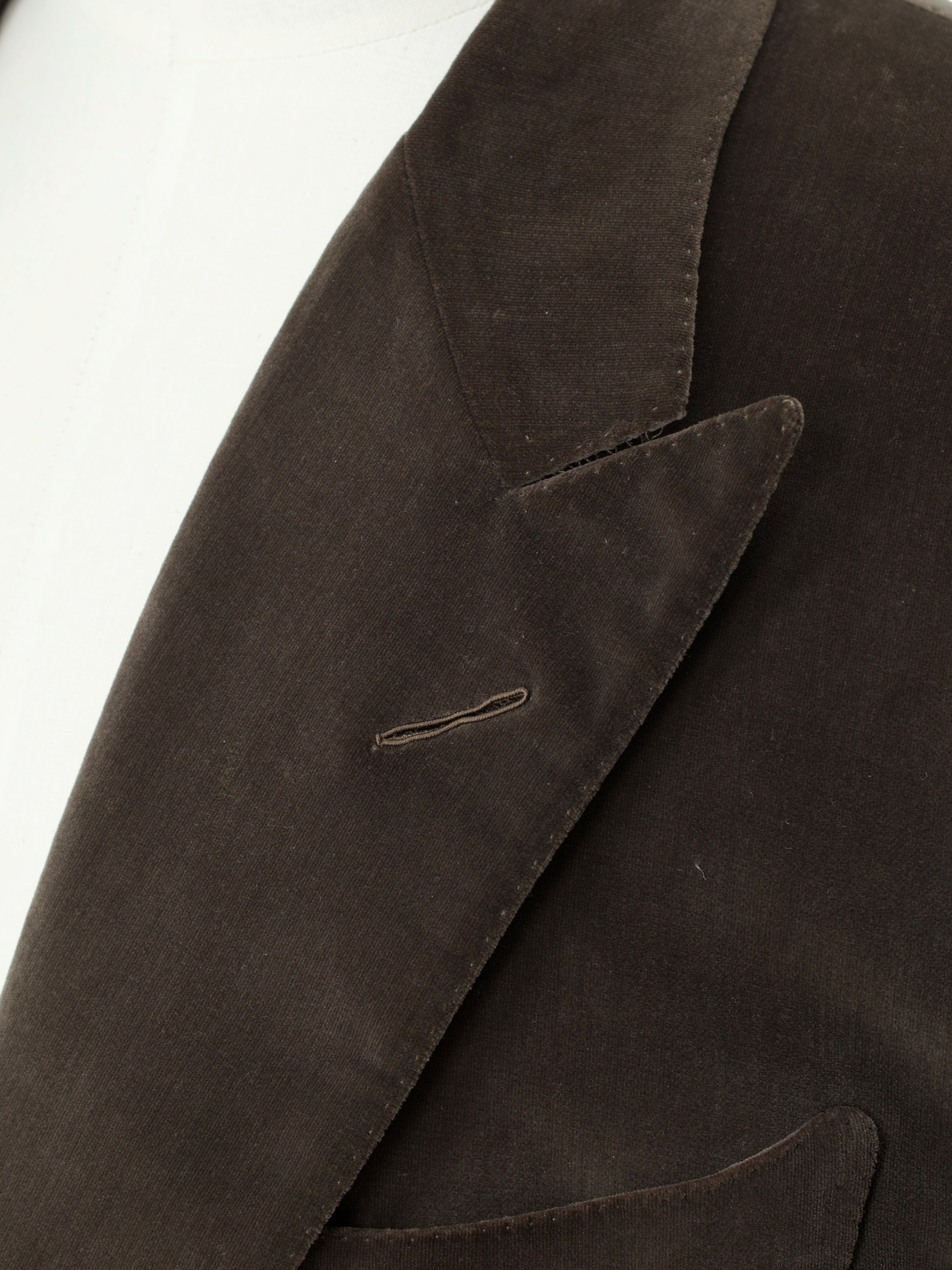 Tom Ford Warm Taupe Cotton Velvet Windsor Jacket
