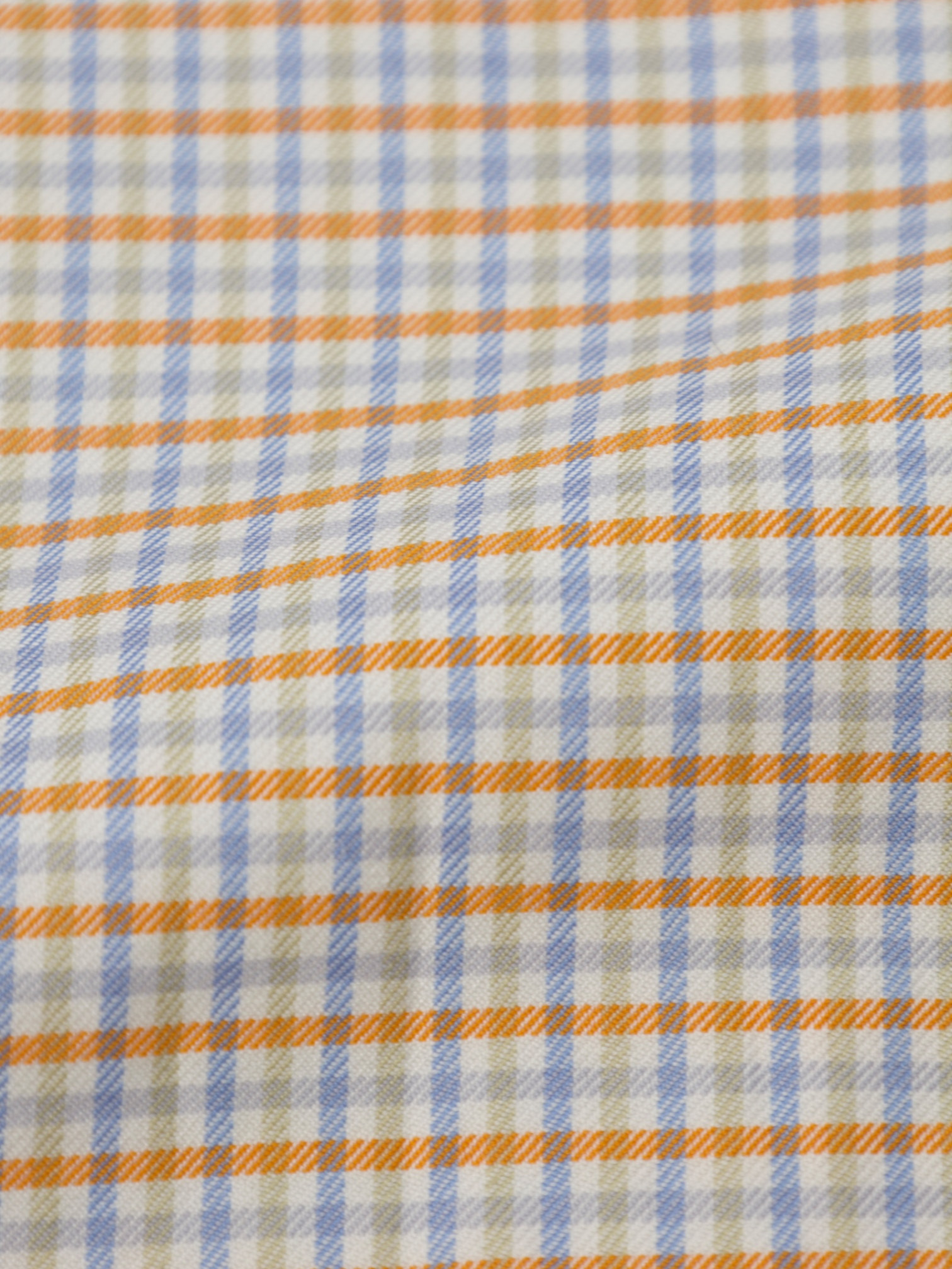 Fray Orange & Light Blue Gingham Check Shirt