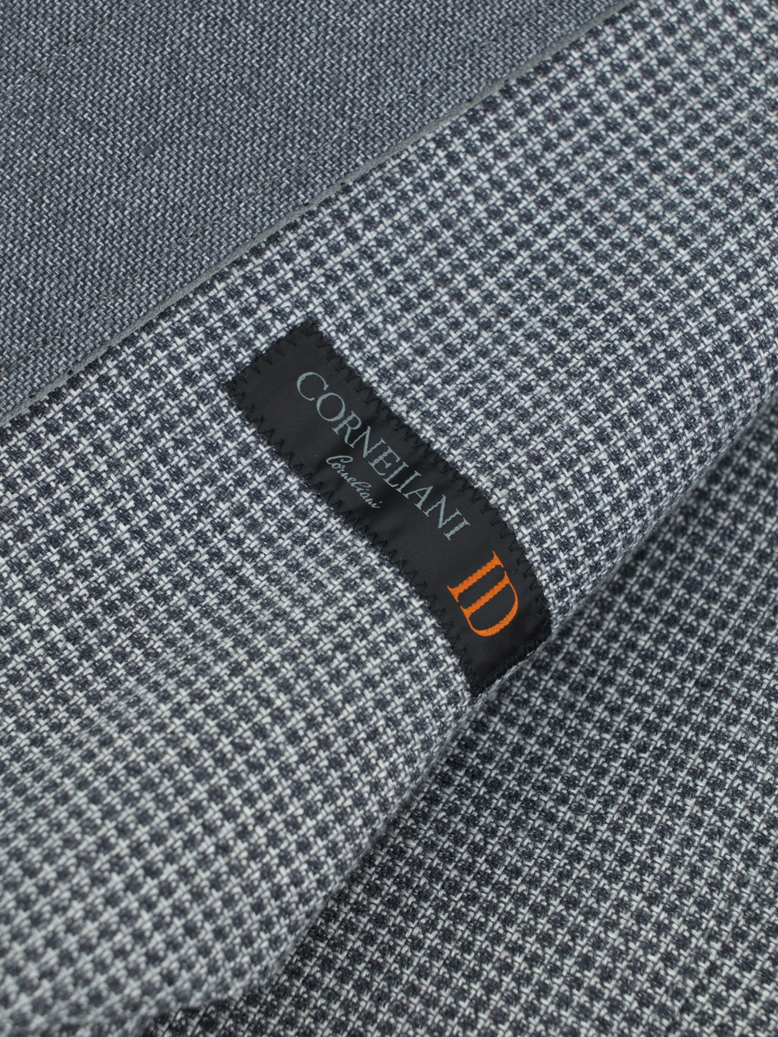 Corneliani ID Grey Hemp & Wool Micro-Pattern "Light Living" Jacket