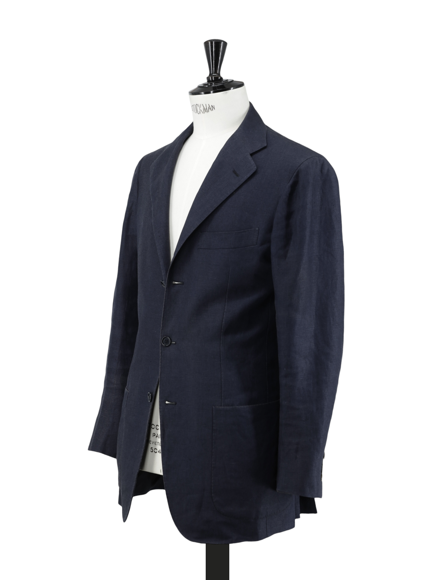 Kiton Navy Pure Heavyweight-Linen Plain Summer Suit