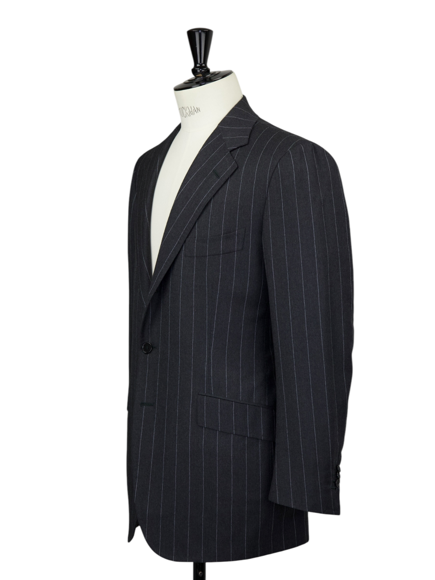 Cesare Attolini Dark Grey Super 160's & Cashmere Pinstripe Winter Suit